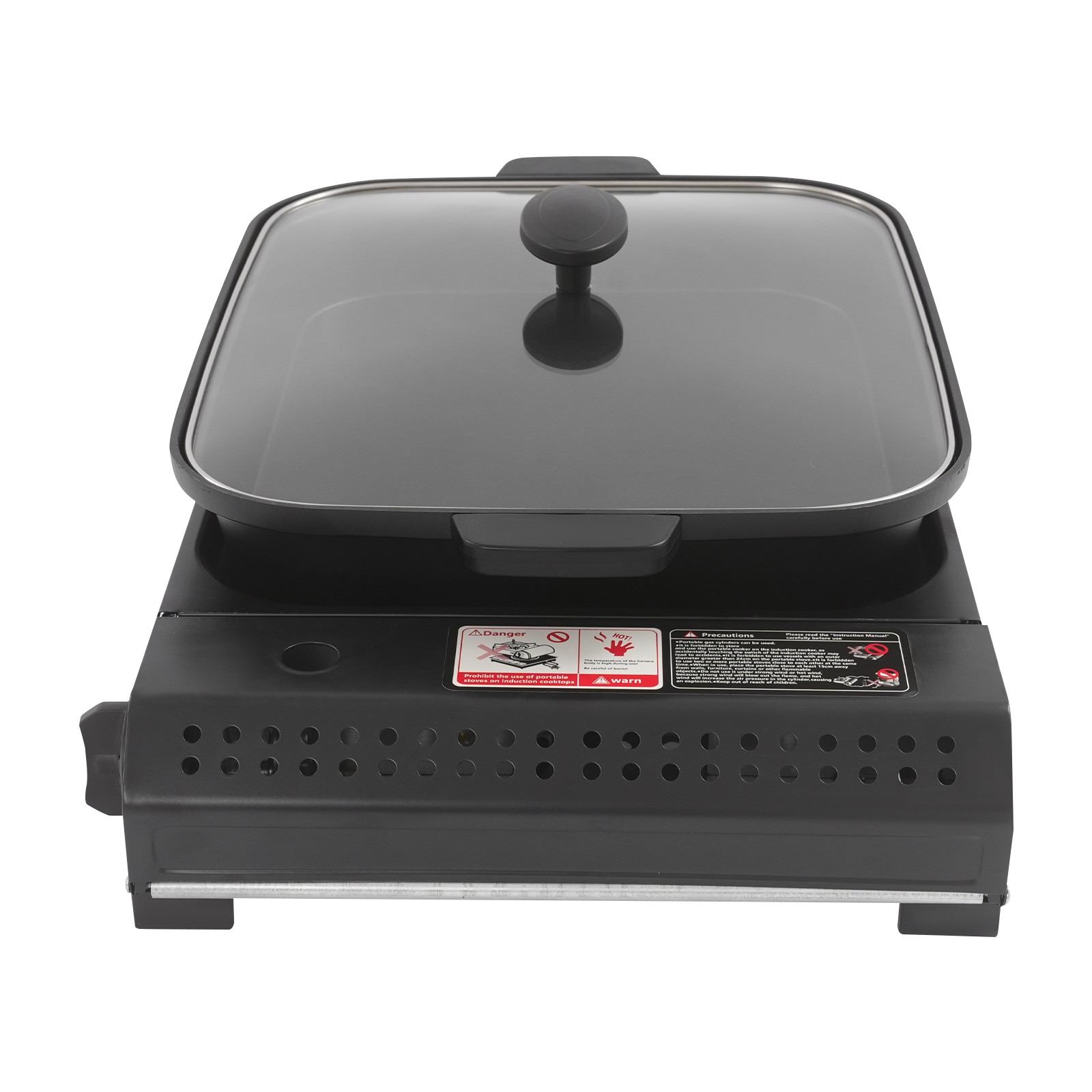 Portable Butane Stove with Grill Pan Camping Gas Stove Gas Grill Stove