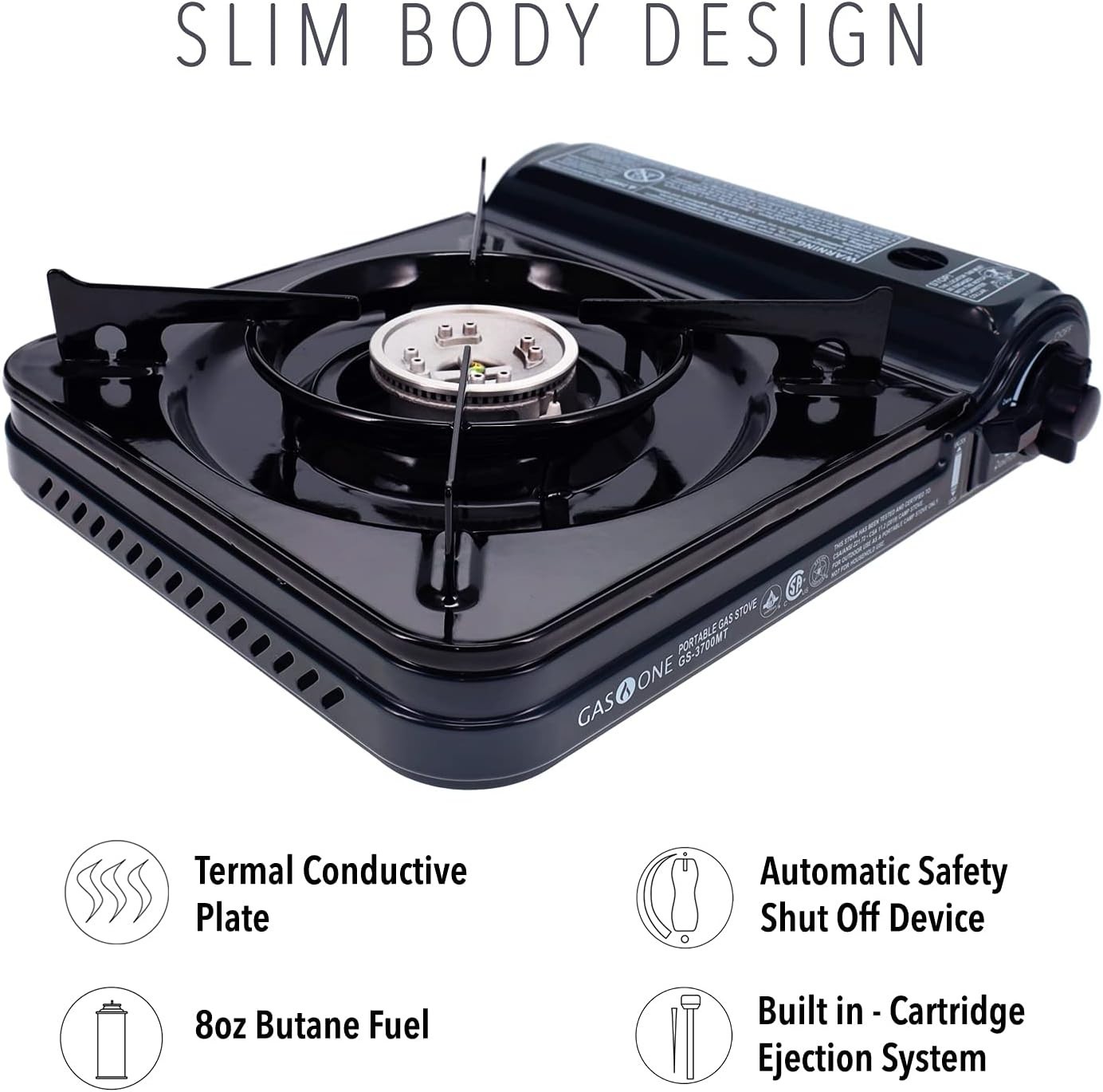 Compact 10,000 BTU Butane Stove with Safety Features – Camping Essential