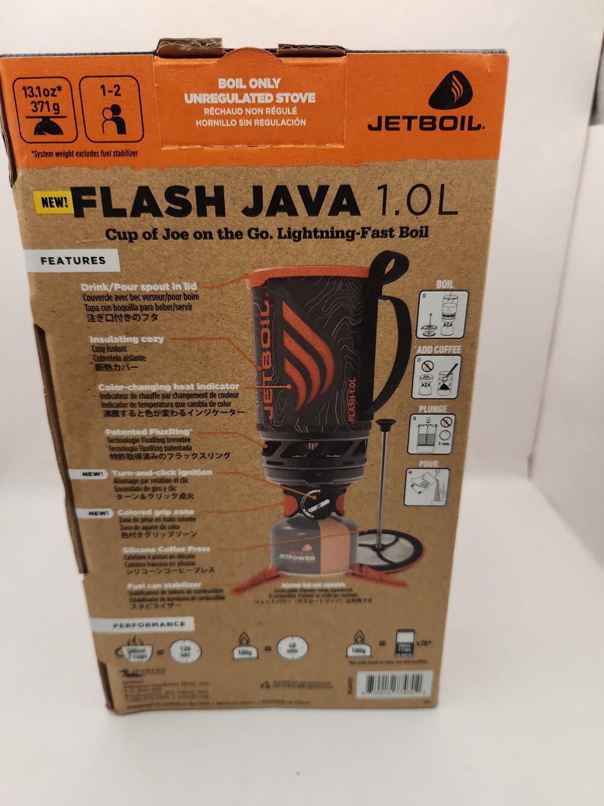 NEW Jetboil Flash Java Cooking System, Topo, 1.0L