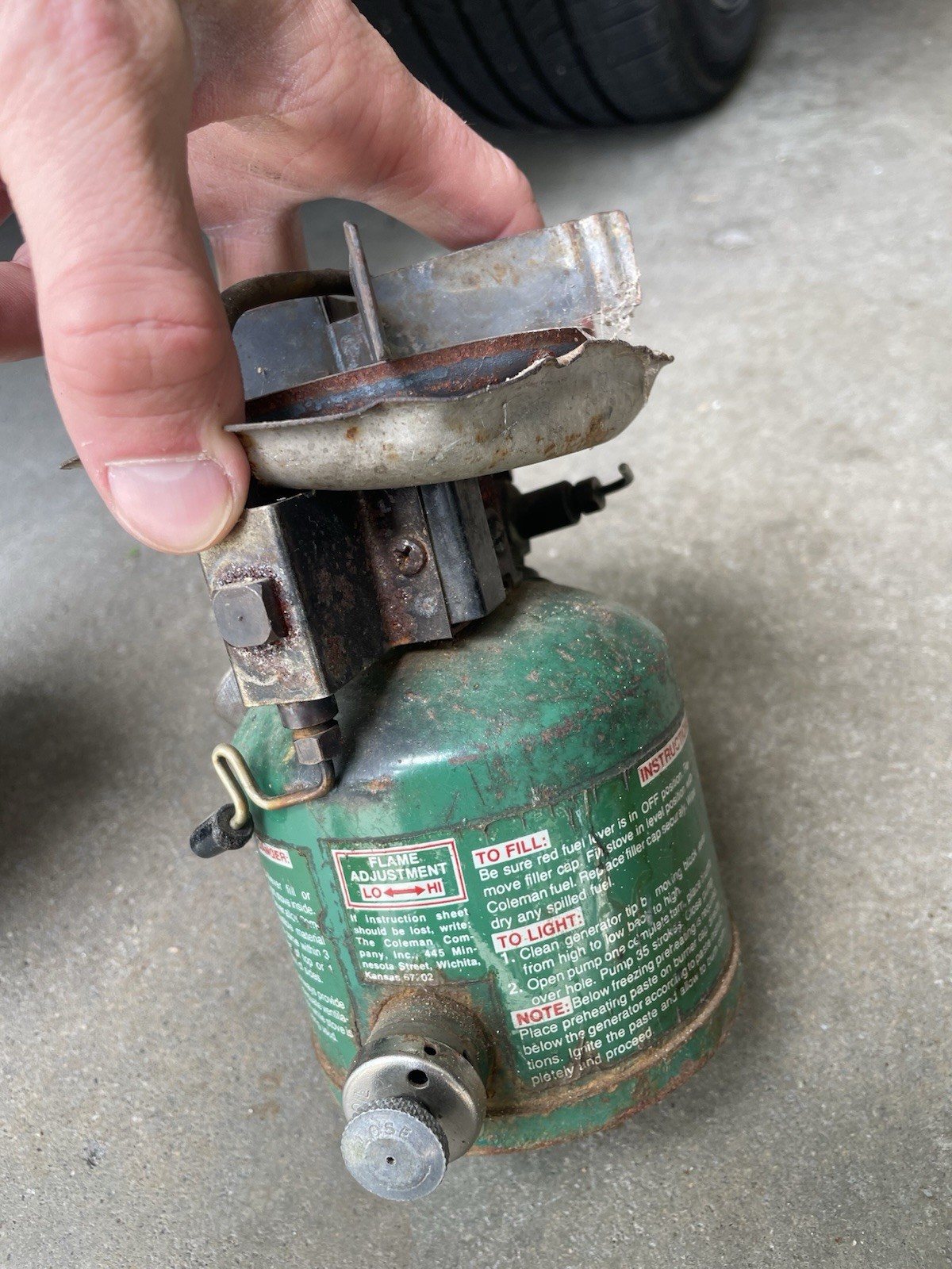 VINTAGE COLEMAN PEAK 1 576 LIGHTWEIGHT BACKPACK STOVE PEAK1