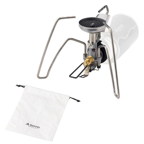 SOTO Japan-made single burner, lightweight, compact, with storage pouch, ST-350