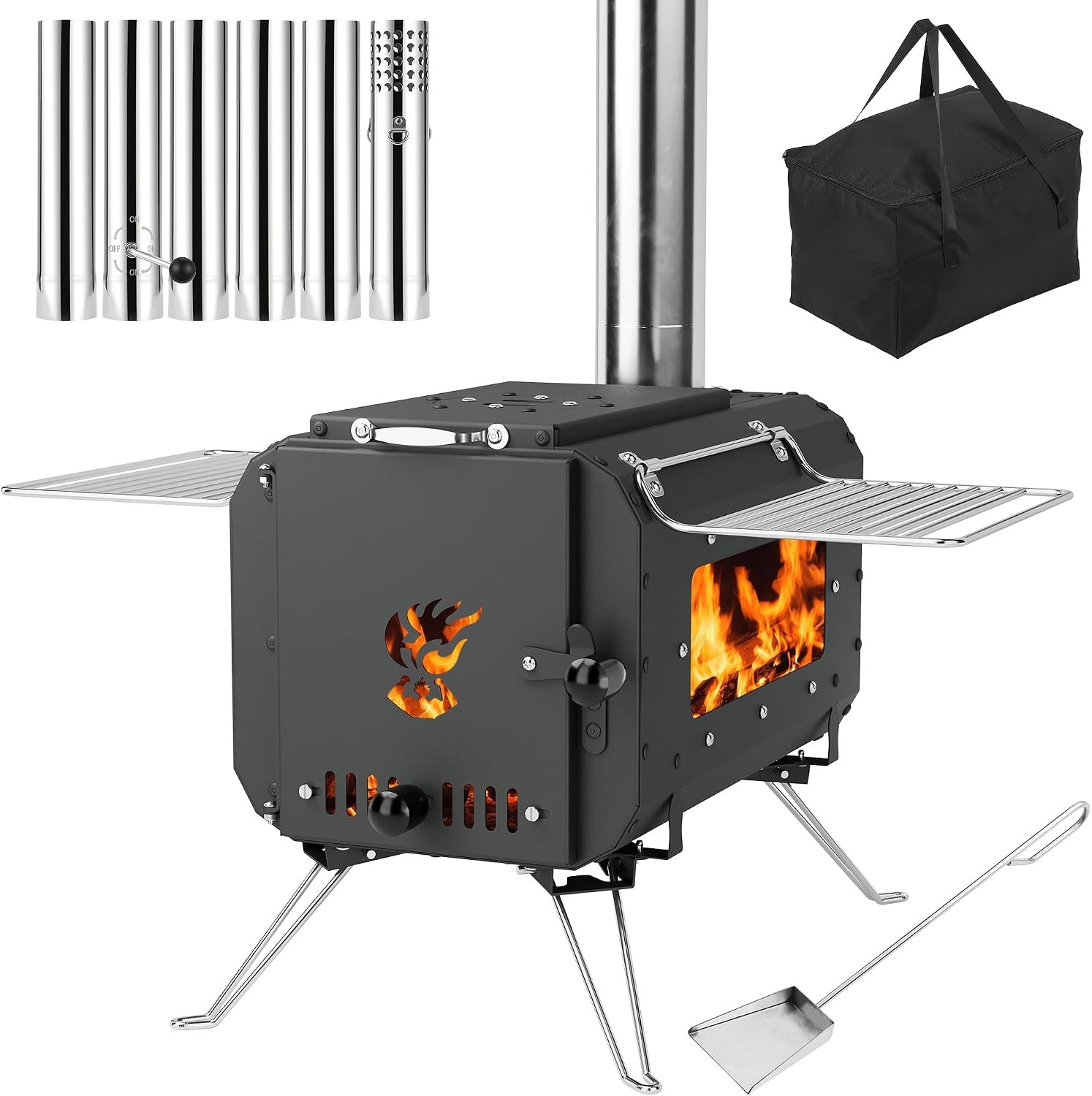 Tent Stove Outdoor Portable Wood Burning Camping Heating