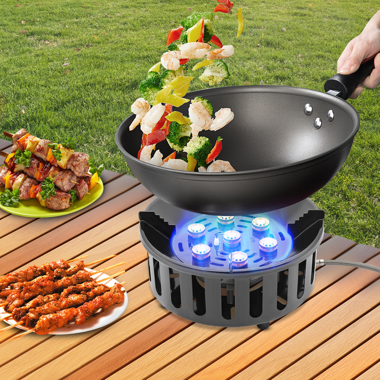 Propane Burner Single Propane Stove Windproof Gas Stove for Outdoor Cooking