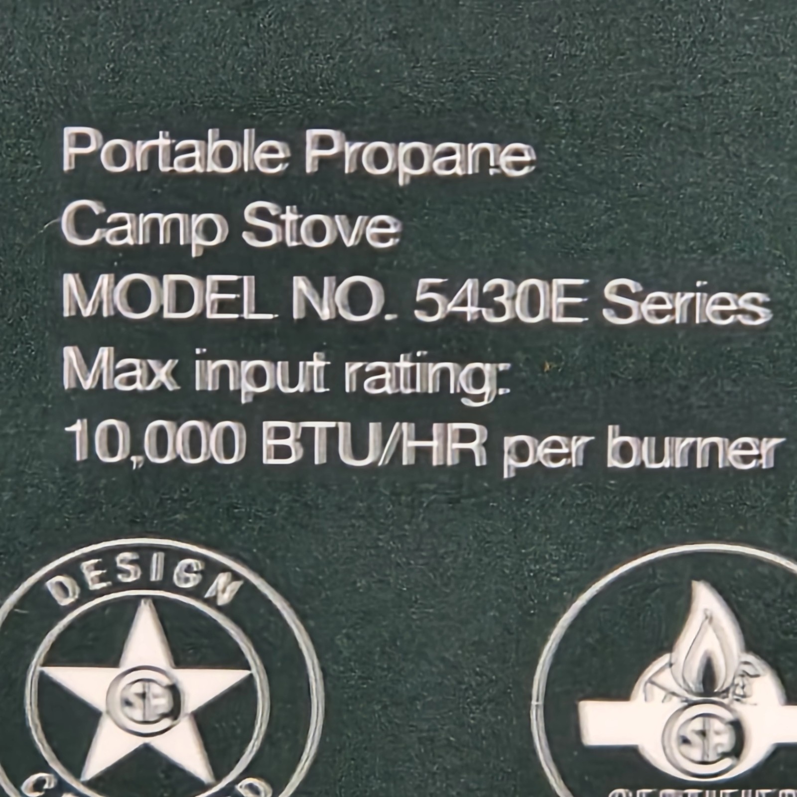 Coleman Two Burner Green Propane Camping Stove 5430E Series 10,000 BTU EUC