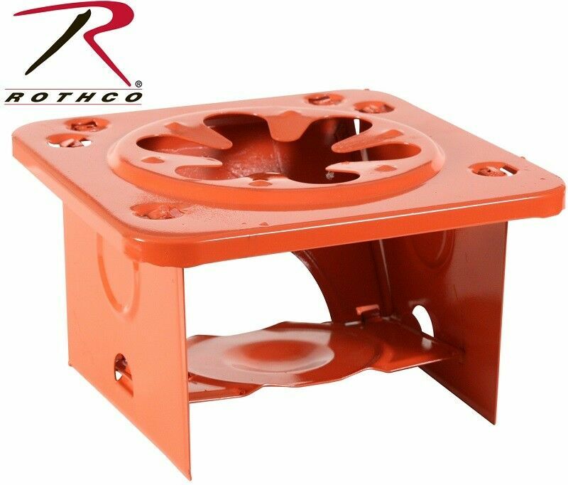 NIP Rothco 365 Orange Single Burner Portable Mini Camping Folding Stove cooking
