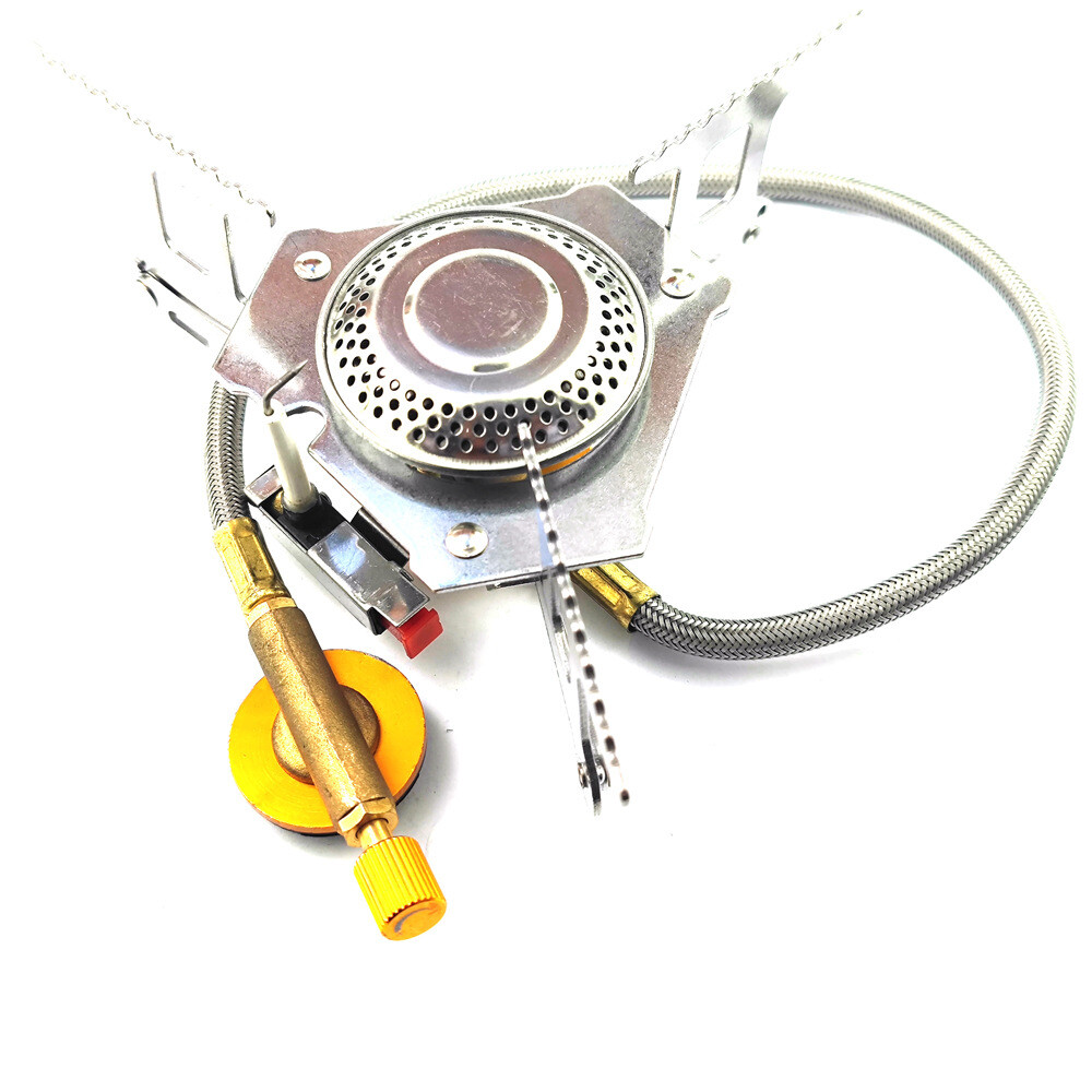 3900W Portable Backpacking Stove, Camping Gas Stove 1LB Propane Tank Adapter New