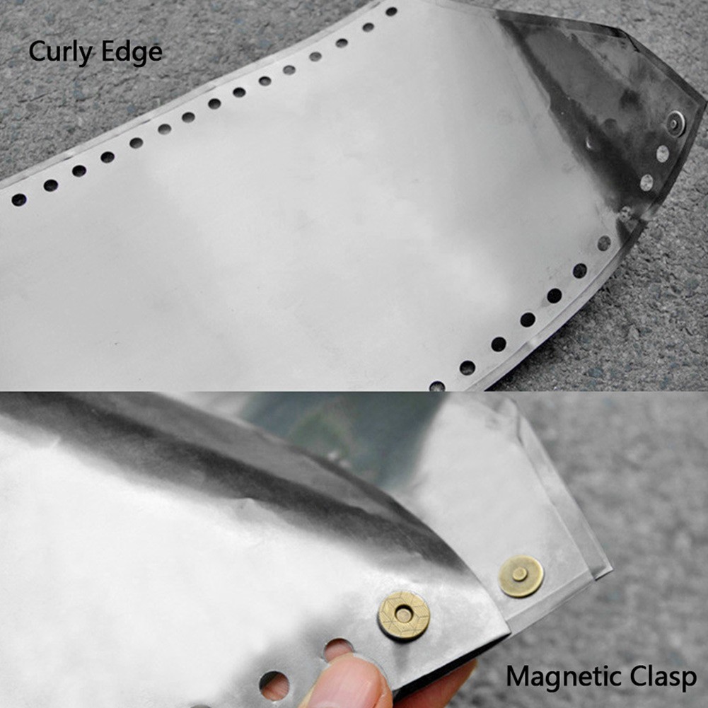 Windshield Portable Titanium W/ Storage Pouch Wind Block Windproof Plate
