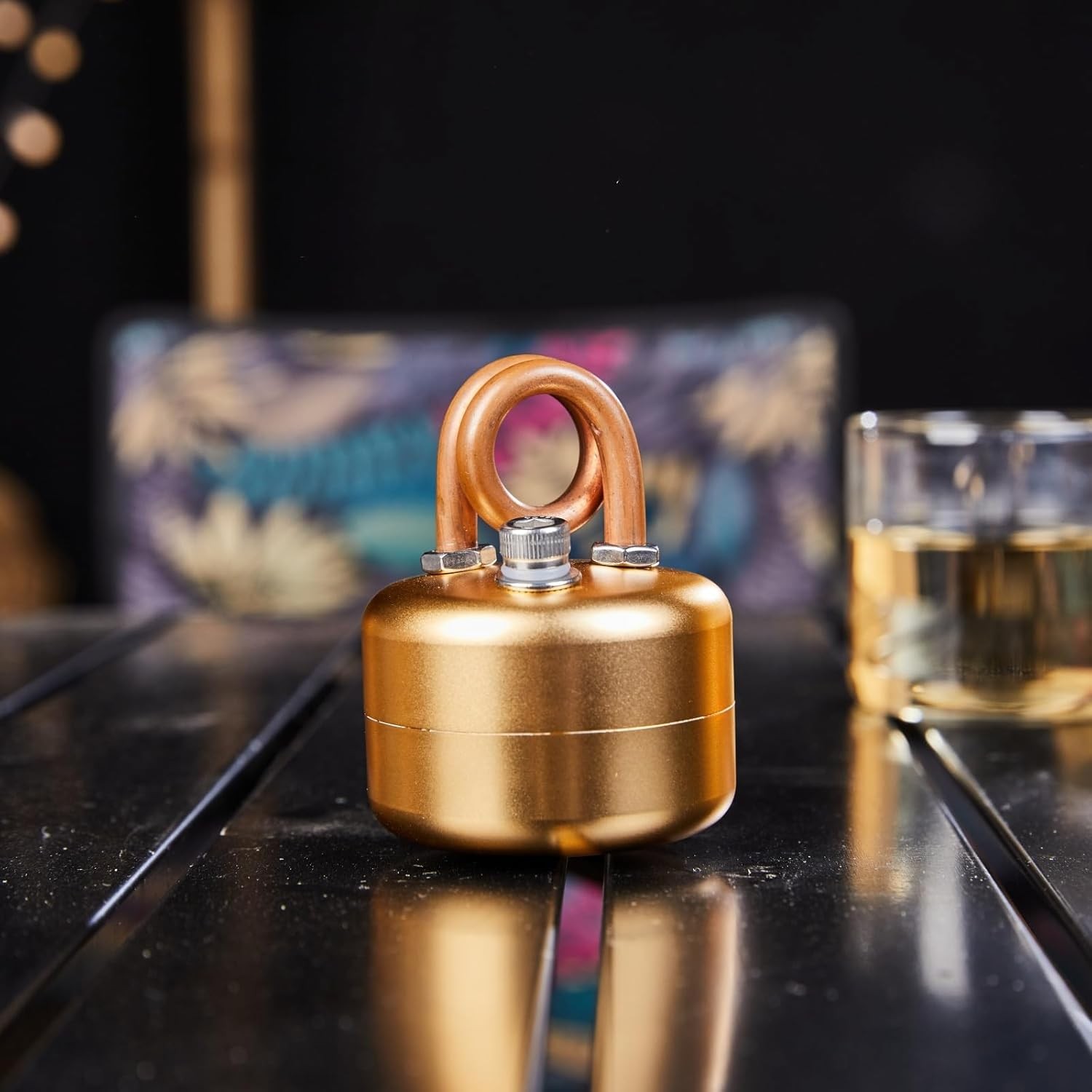 Mini Alcohol Camping Stove Lightweight Brass & Aluminum Spirit Burner with Stand