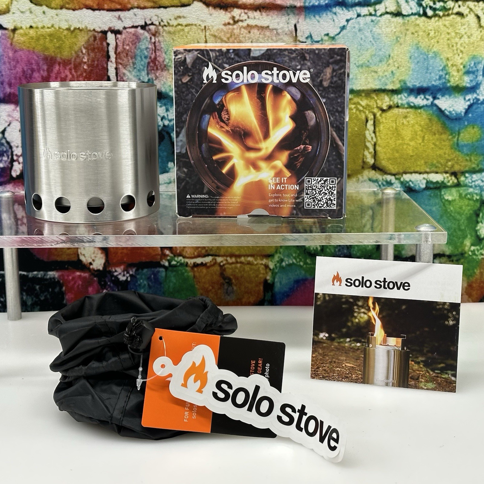 Solo Stove Lite Portable Camp Stove 304 Stainless Steel Low Smoke Bonfire NEW!