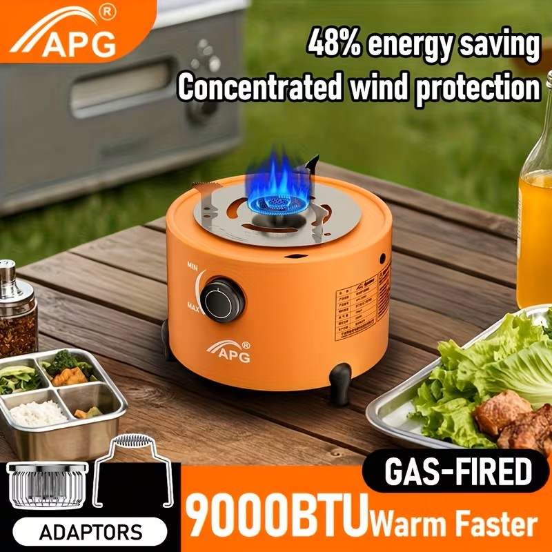 9000 BTU Adjustable Propane Heater – 2-in-1 Indoor & Outdoor Portable Gas Stove