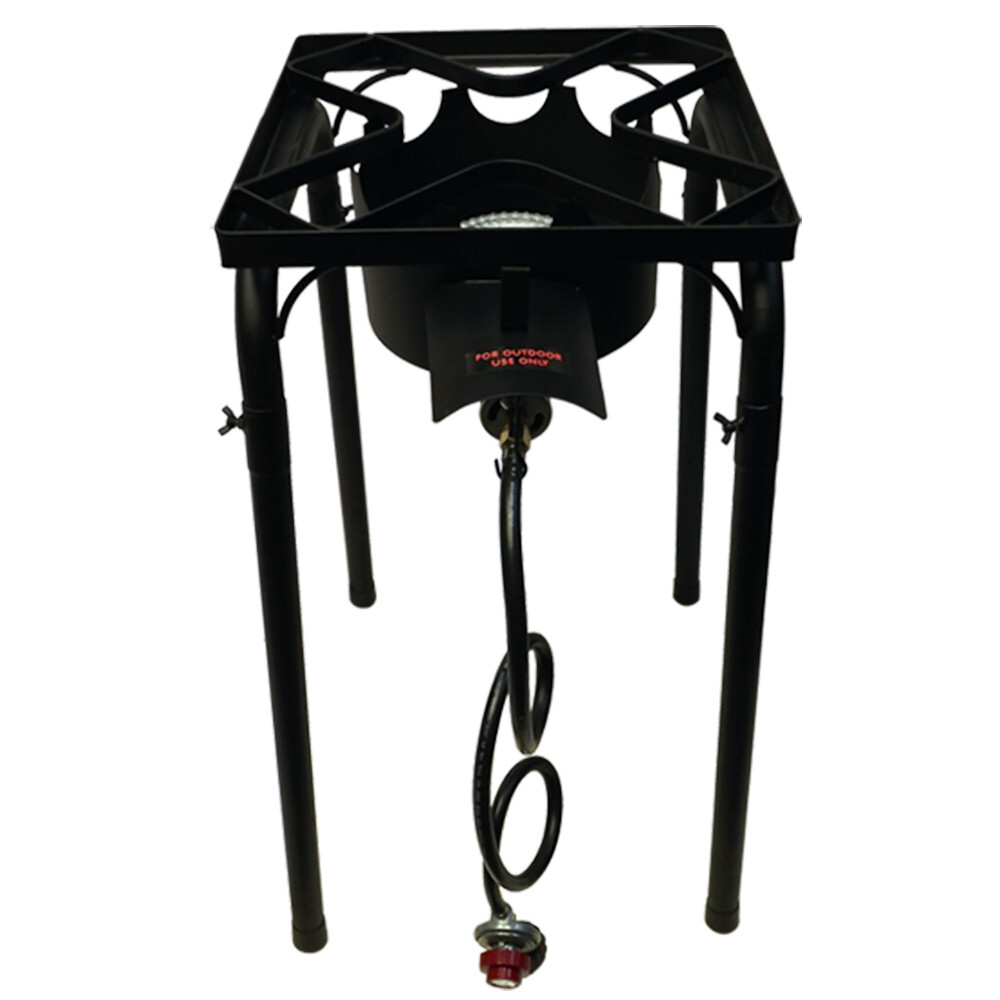 Portable Tall High Pressure Propane BBQ Gas Stove Burner Cook Cooking With Stand