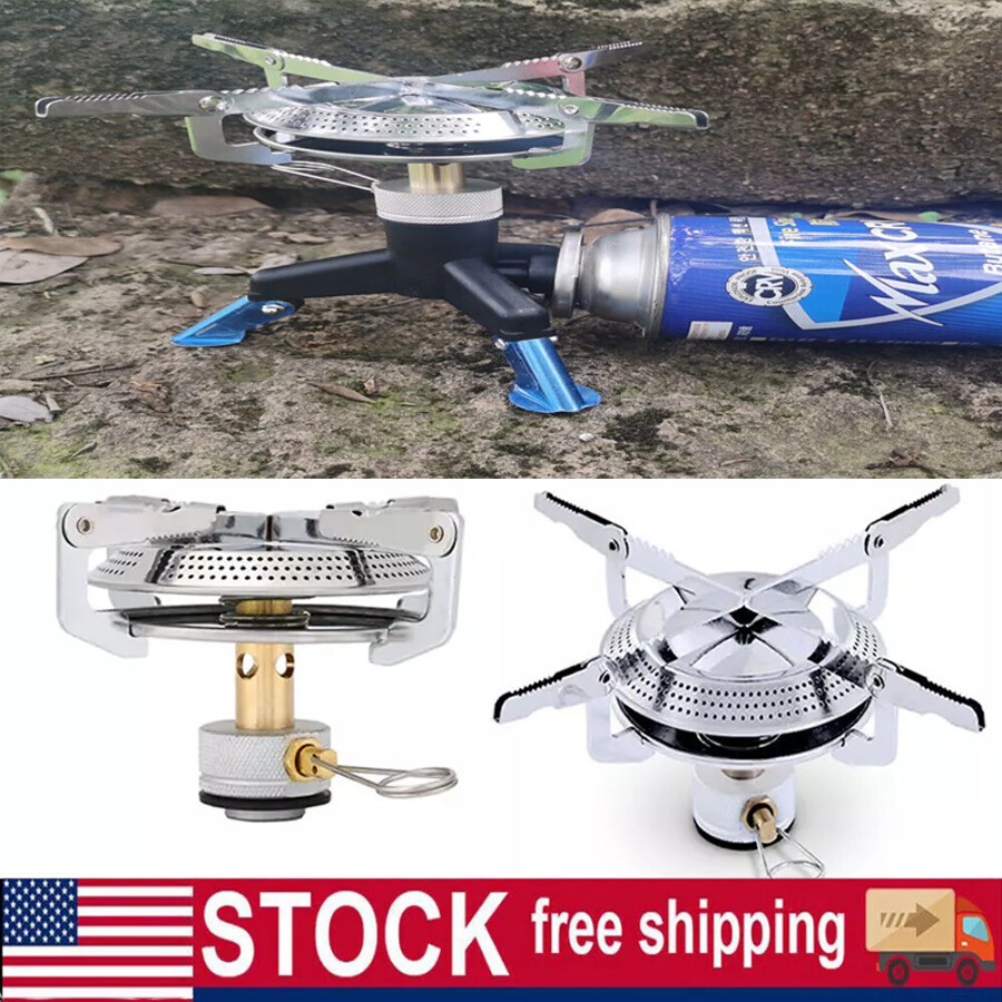 Portable Propane Gas Stove for Camping Hiking Burner Picnic Cookware Outdoor Kit