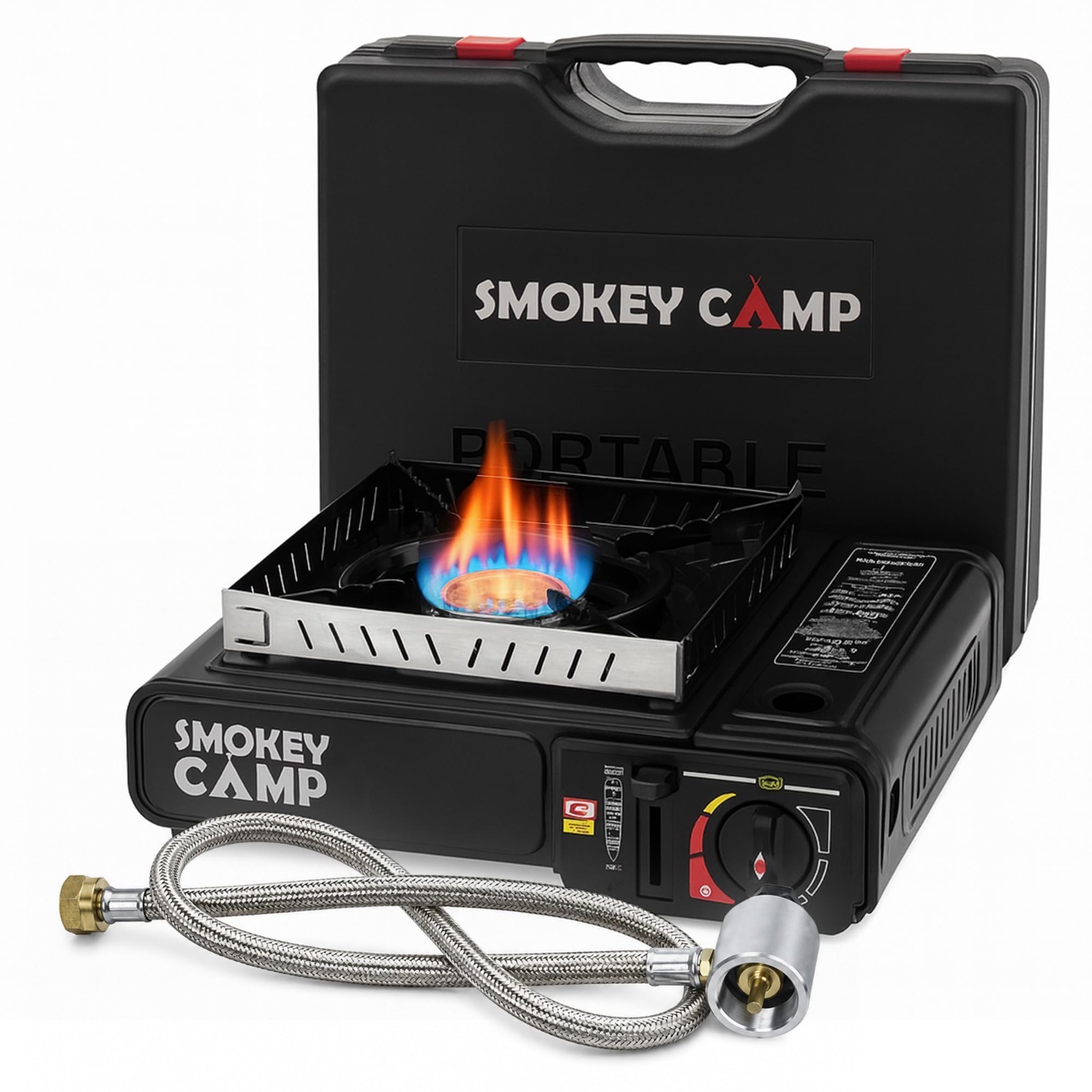 3000W Dual Fuel Camping Stove – Butane & Propane, Automatic Ignition, Adjustable