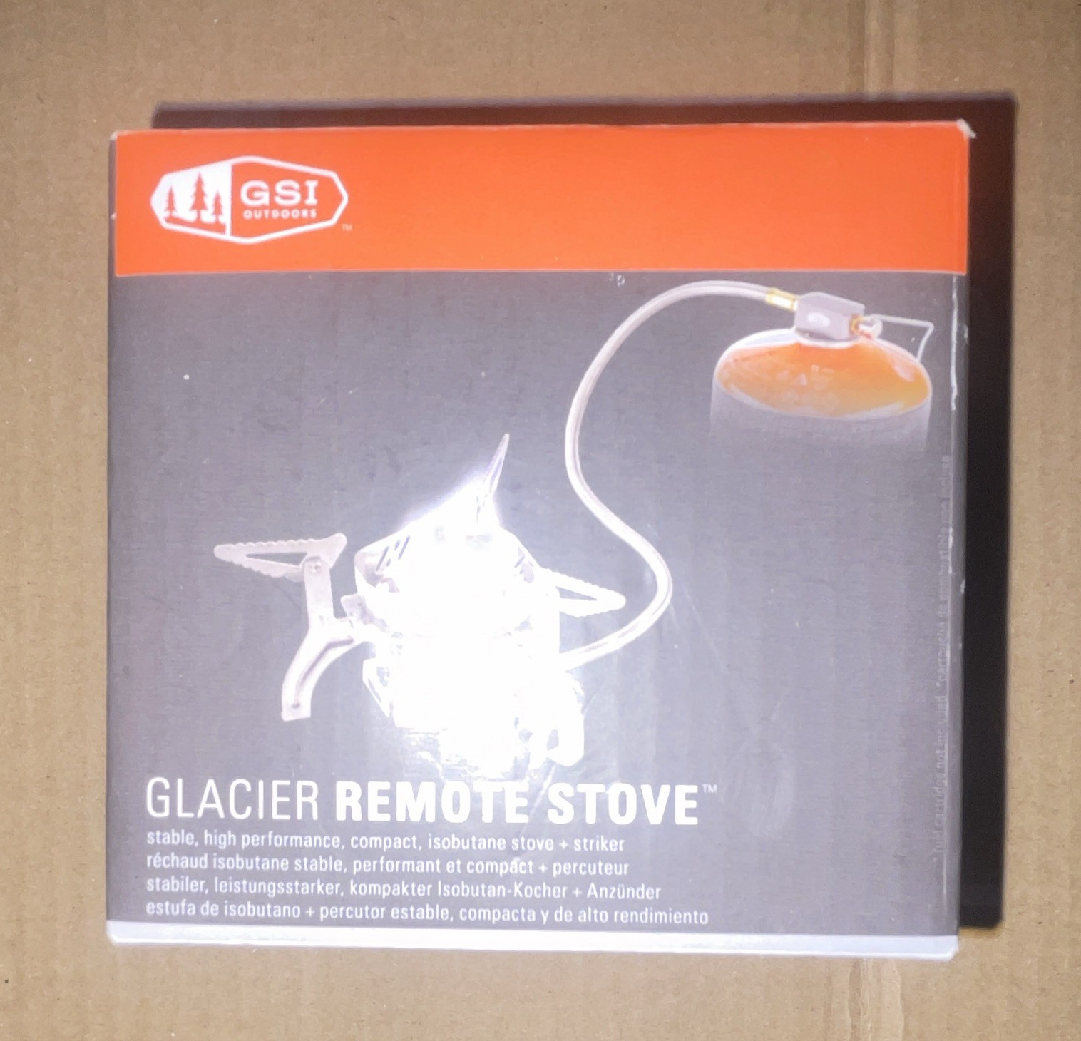 GSI Outdoors Glacier Remote Stove 1-Burner 10000 BTU Gas Foldable Ignition