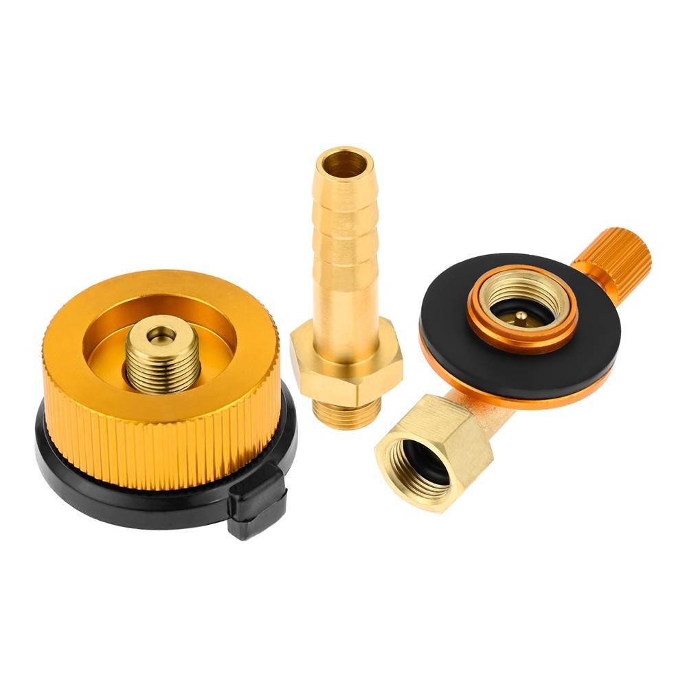 Camping Gas Canister Adapter Kit Hose Connector Converter For Gas Regulator