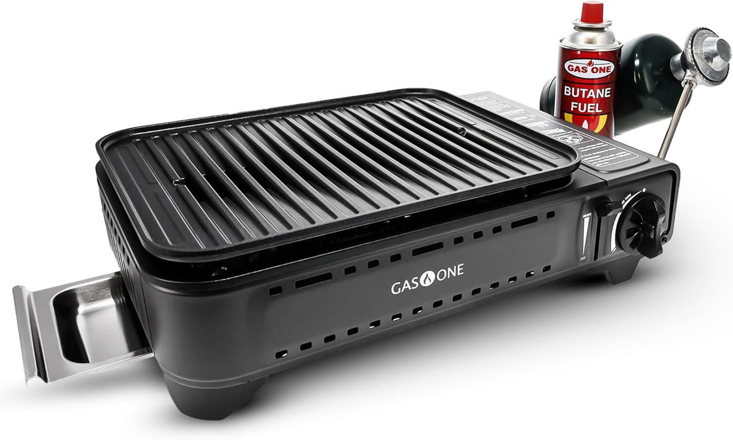 Dual Fuel Portable Camping Grill – Propane/Butane Stove with Carry Case