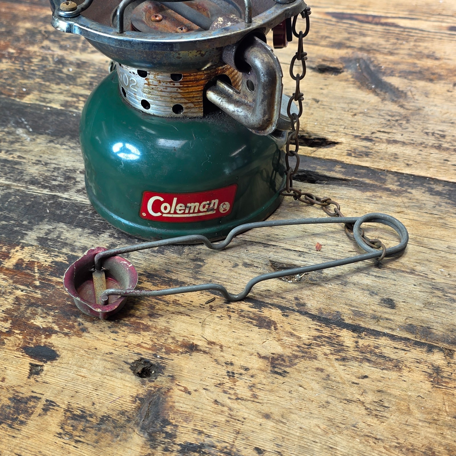 Rare Vintage Coleman Stove 501 502 Hybrid Transitional 1961 Green AS-IS