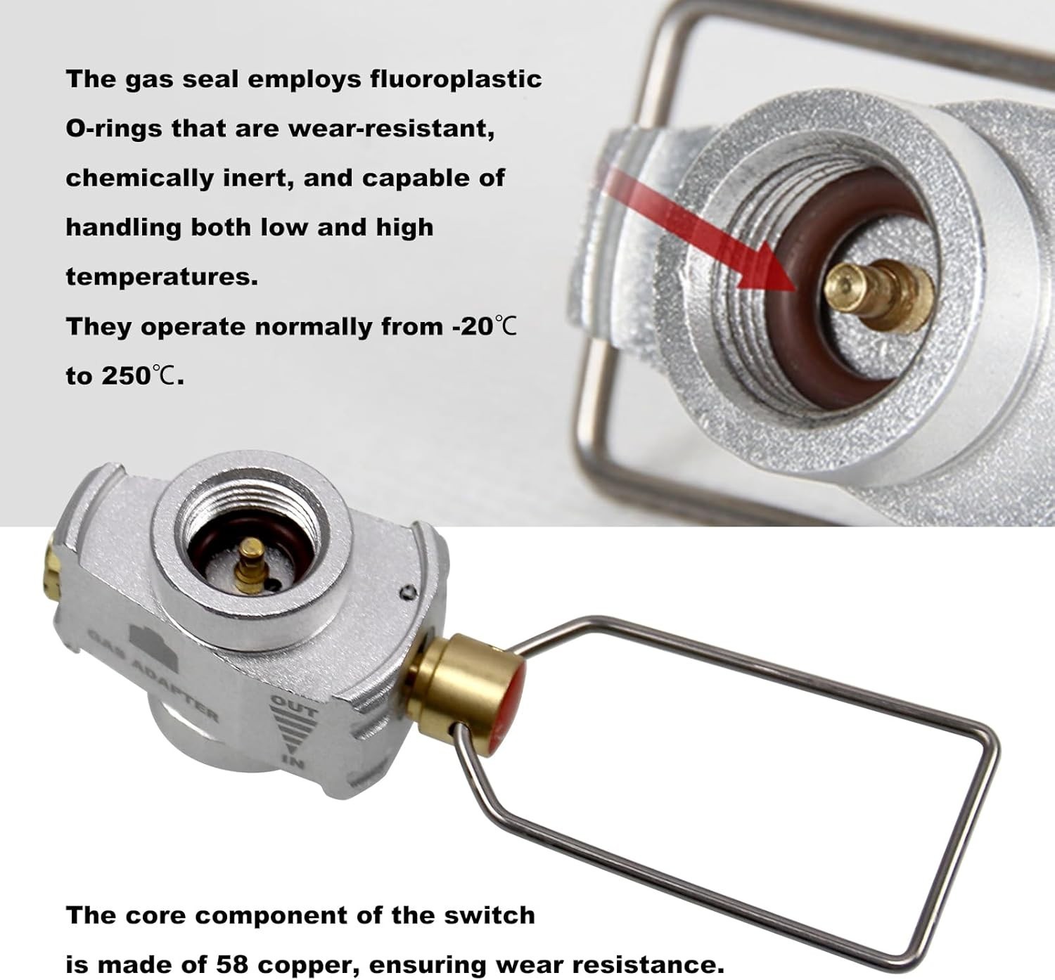 Portable Backpacking Fuel Transfer Device Gas Canister Refill Adapter Canister V