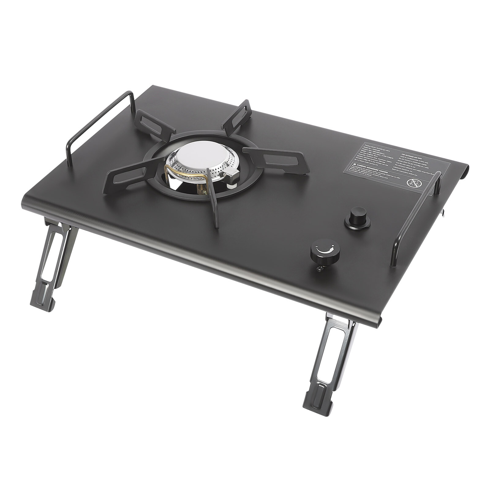 Portable 13,648 BTU Gas Stove, Stainless Steel, Single-Burner, Camping Stove