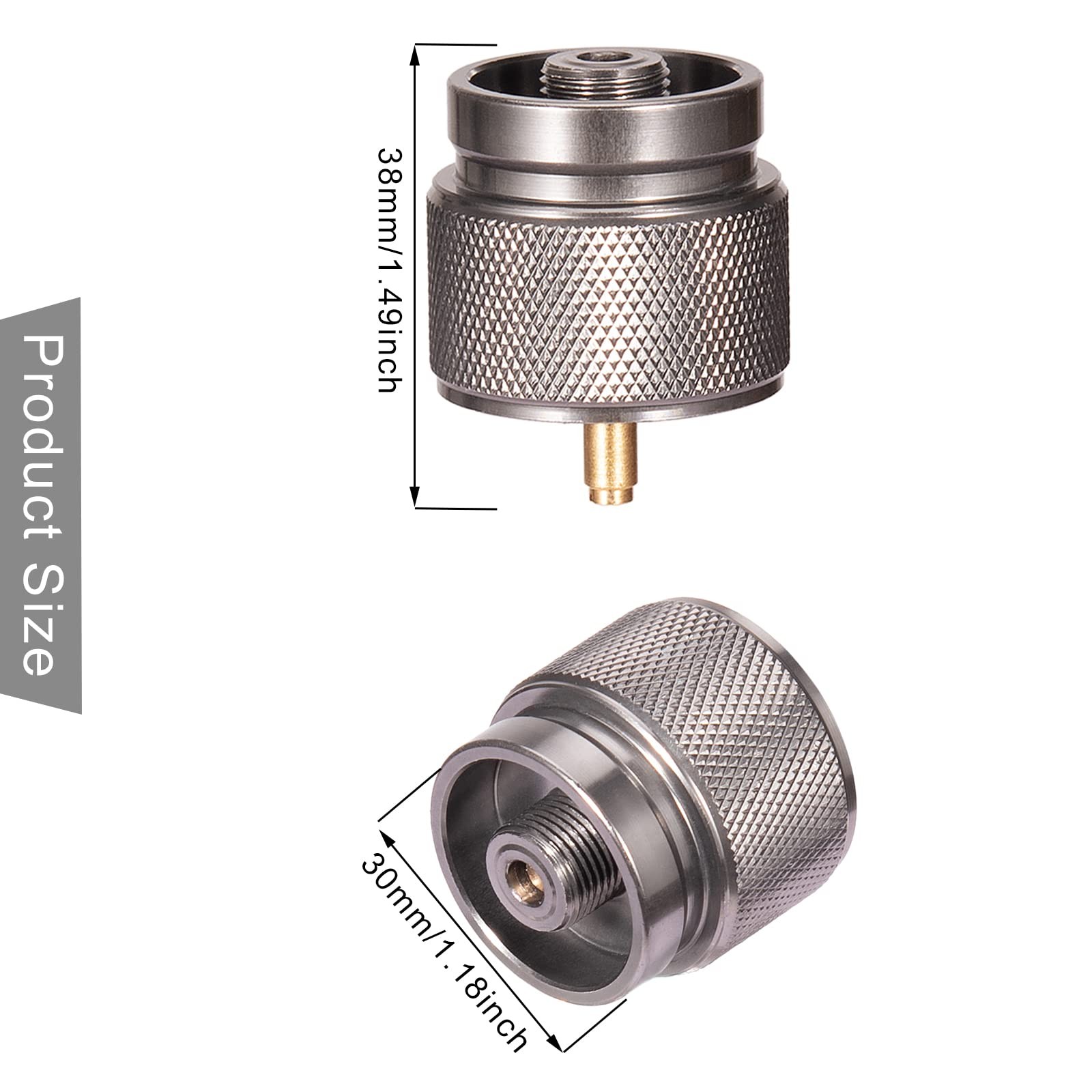 SEADESKY 2Pcs Camping Stove Adapter Propane to Butane 1 Lb 1