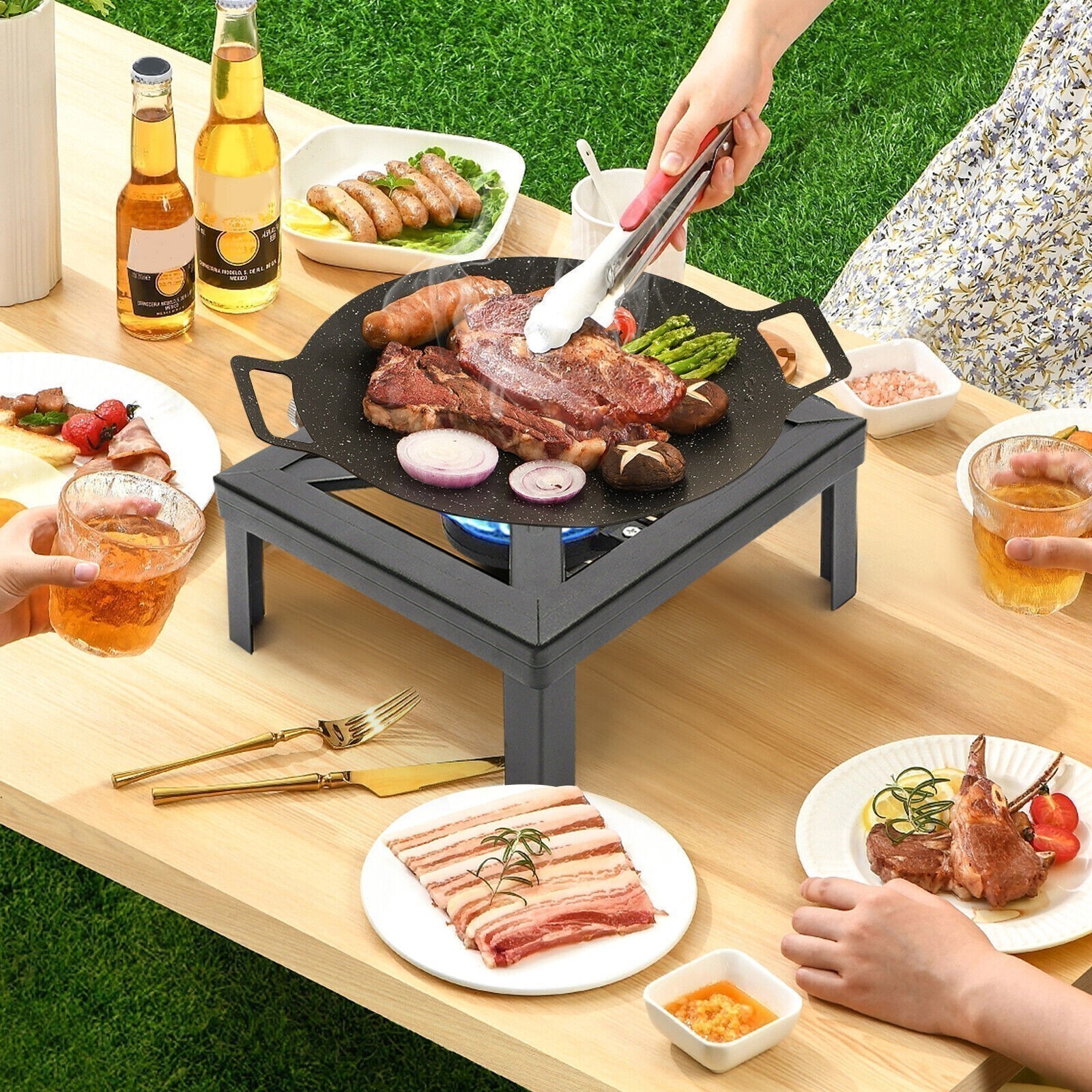 High Output Propane Outdoor Burner Single Stove Heavy Duty Camping Cooking Gas