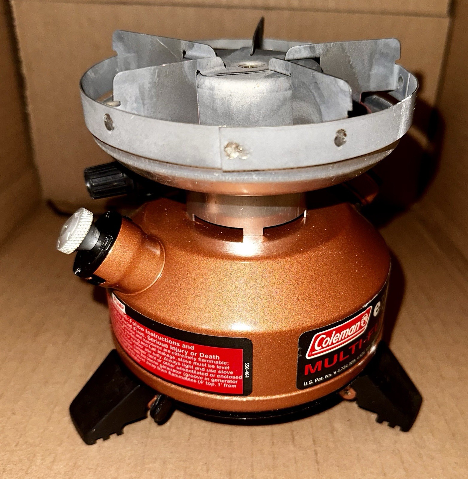 Coleman Exponent 550B 1-Burner Multi-Fuel Camping Stove w/ Case Manual