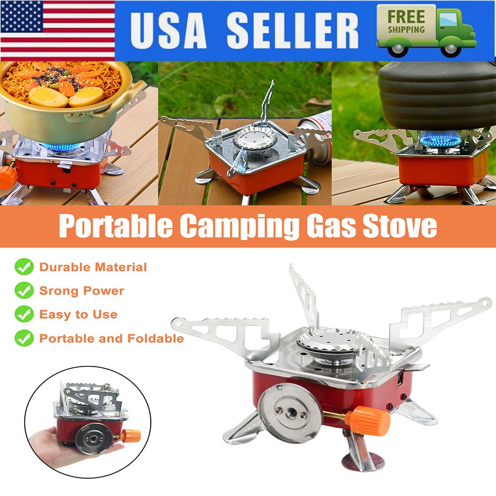 Portable Gas Propane Stove Outdoor Camping Butane Hiking Picnic Burner CookingUS