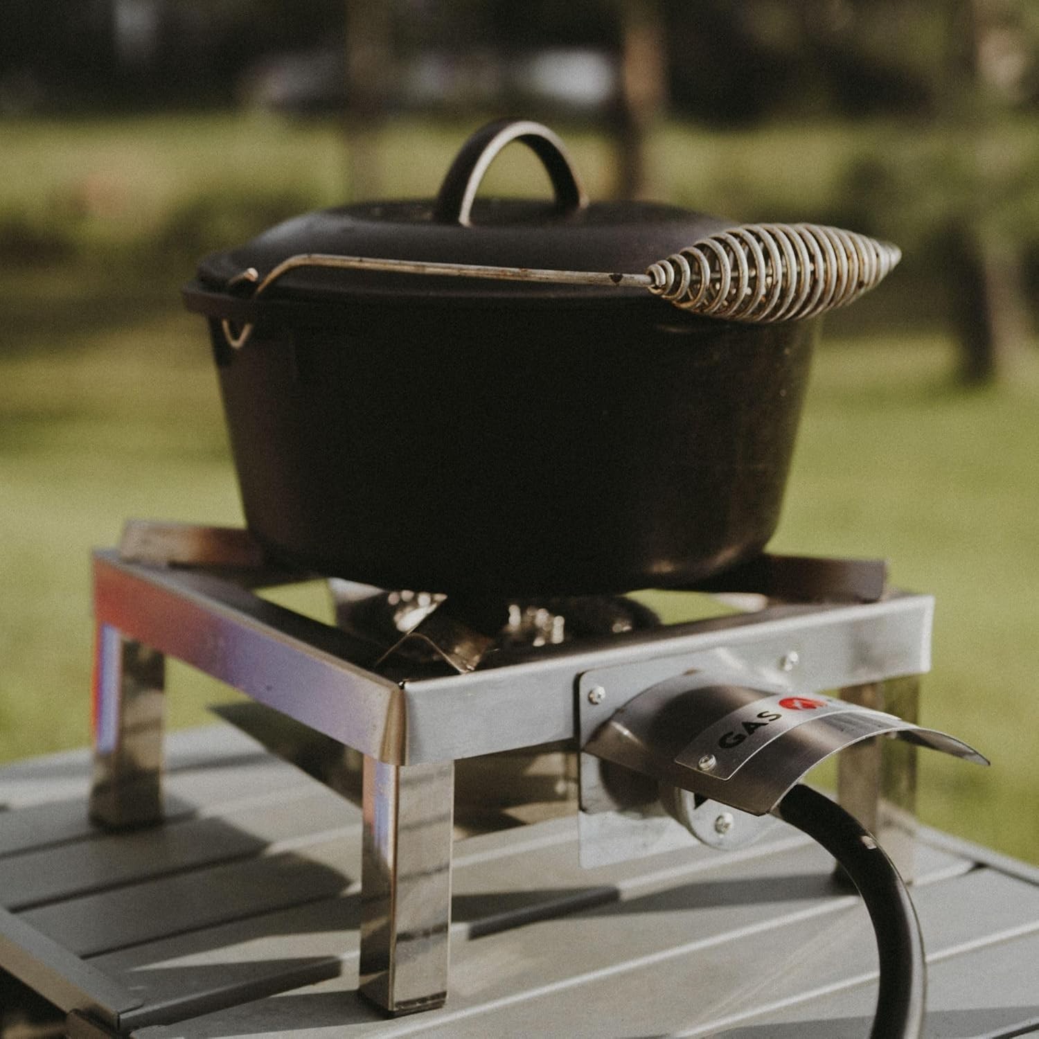 High-Output Stainless Steel Propane Burner – Perfect for Camping & Tailgating