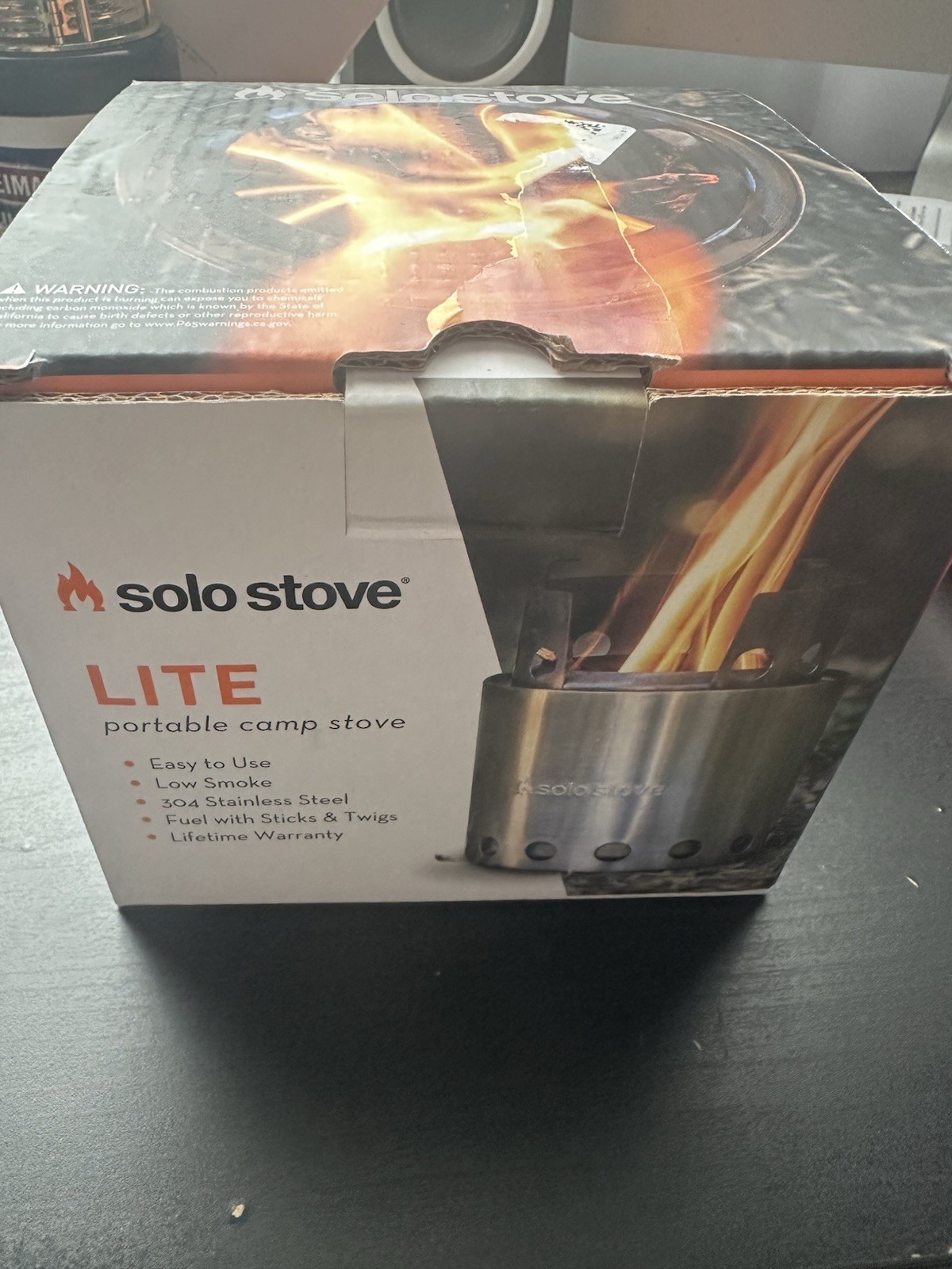 Solo Stove Lite Wood Burning Steel Stove Low Smoke Backpacking Camping New NIB