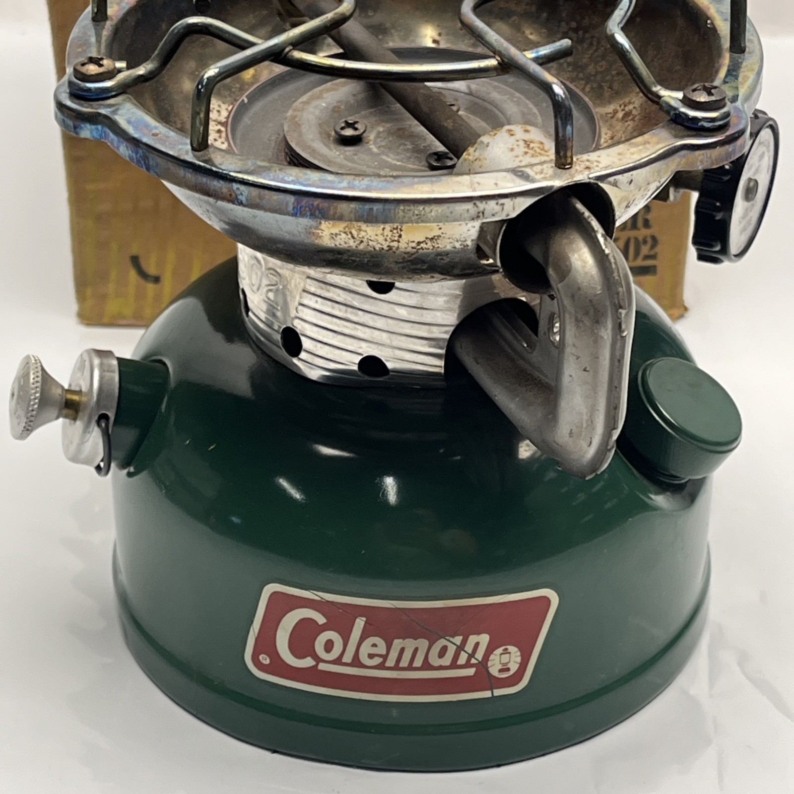 Vintage Coleman 502 Green Single Burner Camp Stove Tested Works