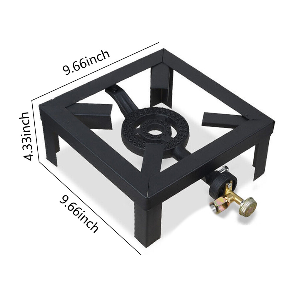 1/2/3 Stove Portable Camping Gas Stove Cast Iron Propane Burner Single/Dual Fuel