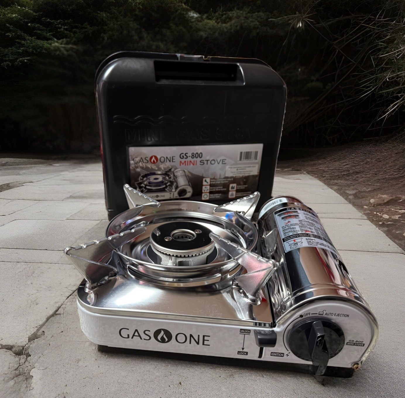 GasOne Stainless Butane Stove Cooker Portable Camping 7650 BTU Cooking Burner