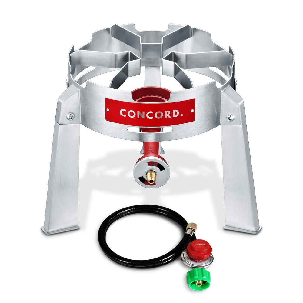 CONCORD Titan Burner. Stainless Steel Single Propane Burner. 50,000 BTU.
