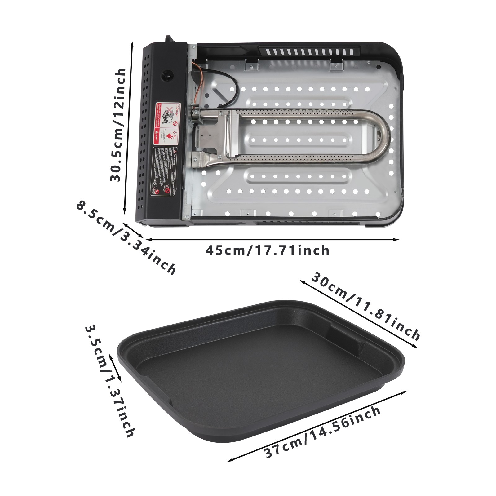 Butane Stove with Grill Pan Portable Camping Gas Stove Gas Grill Stove 2.1KW