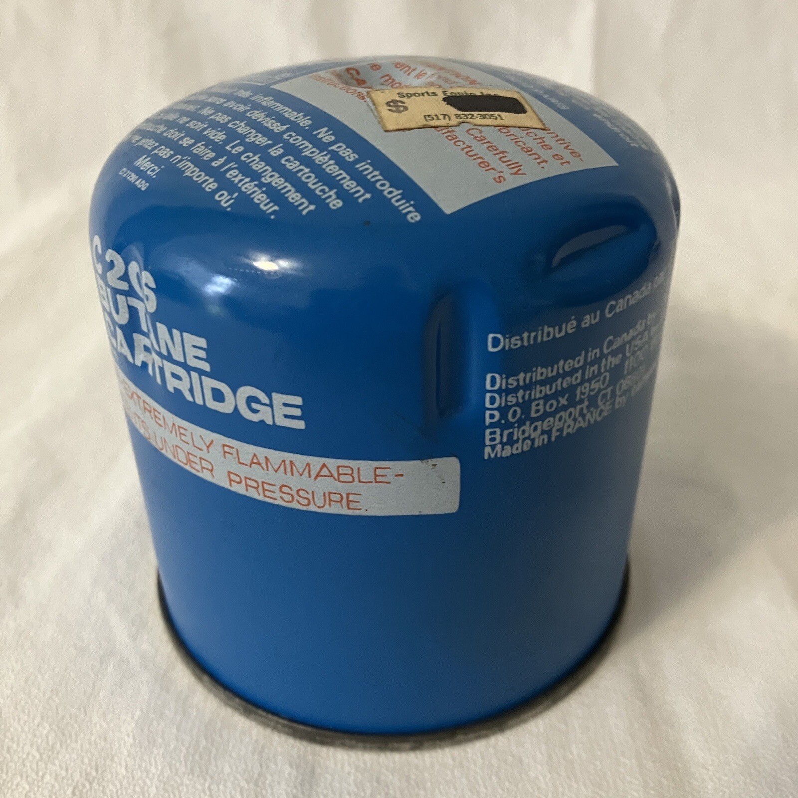 Vintage Camping Gaz C 206 6.75 OZ Fuel Cartridge/Can Propane/Butane NOS (READ)