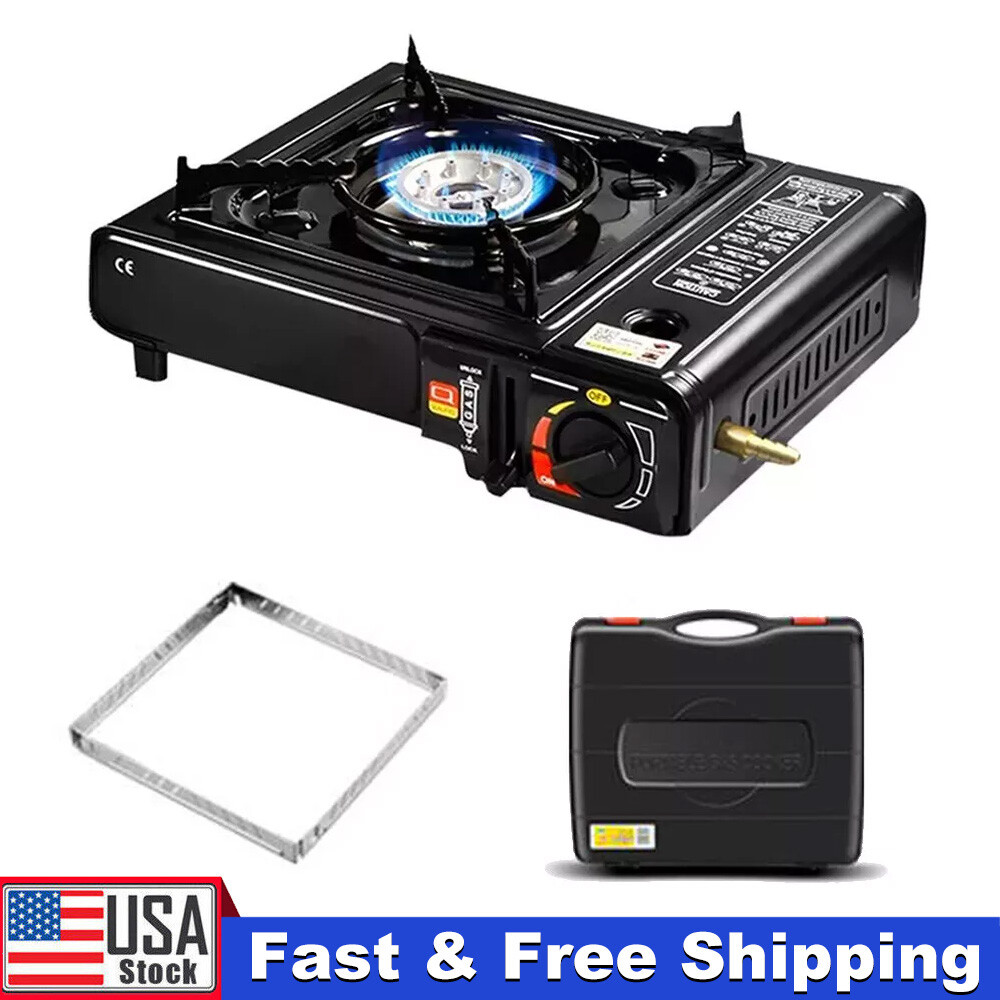 3000W Camping Stove Propane&Butane Windproof Fire Dual Fuel Brass Cooking Burner
