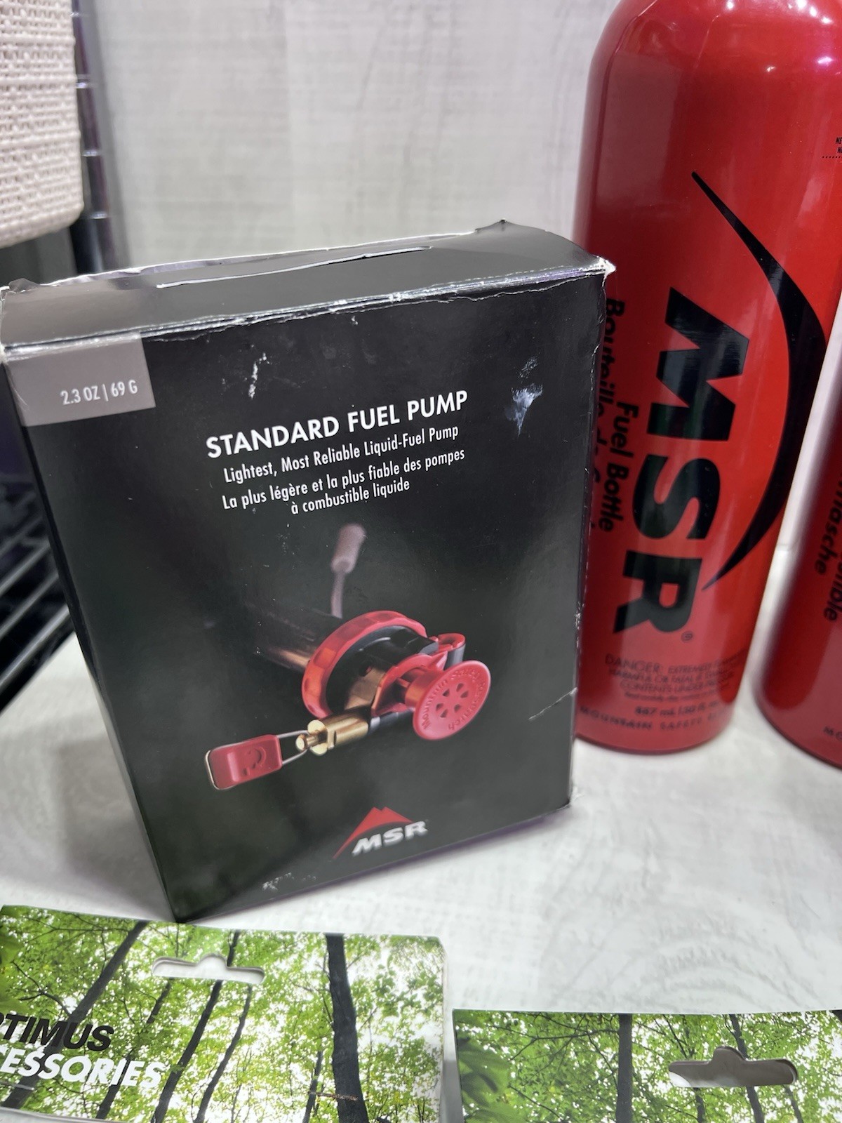 XGK EX MSR MULTI FUEL STOVE TWO STANDARD FUEL PUMPS TWO 30 OZ FUEL BOTTLES CAMP