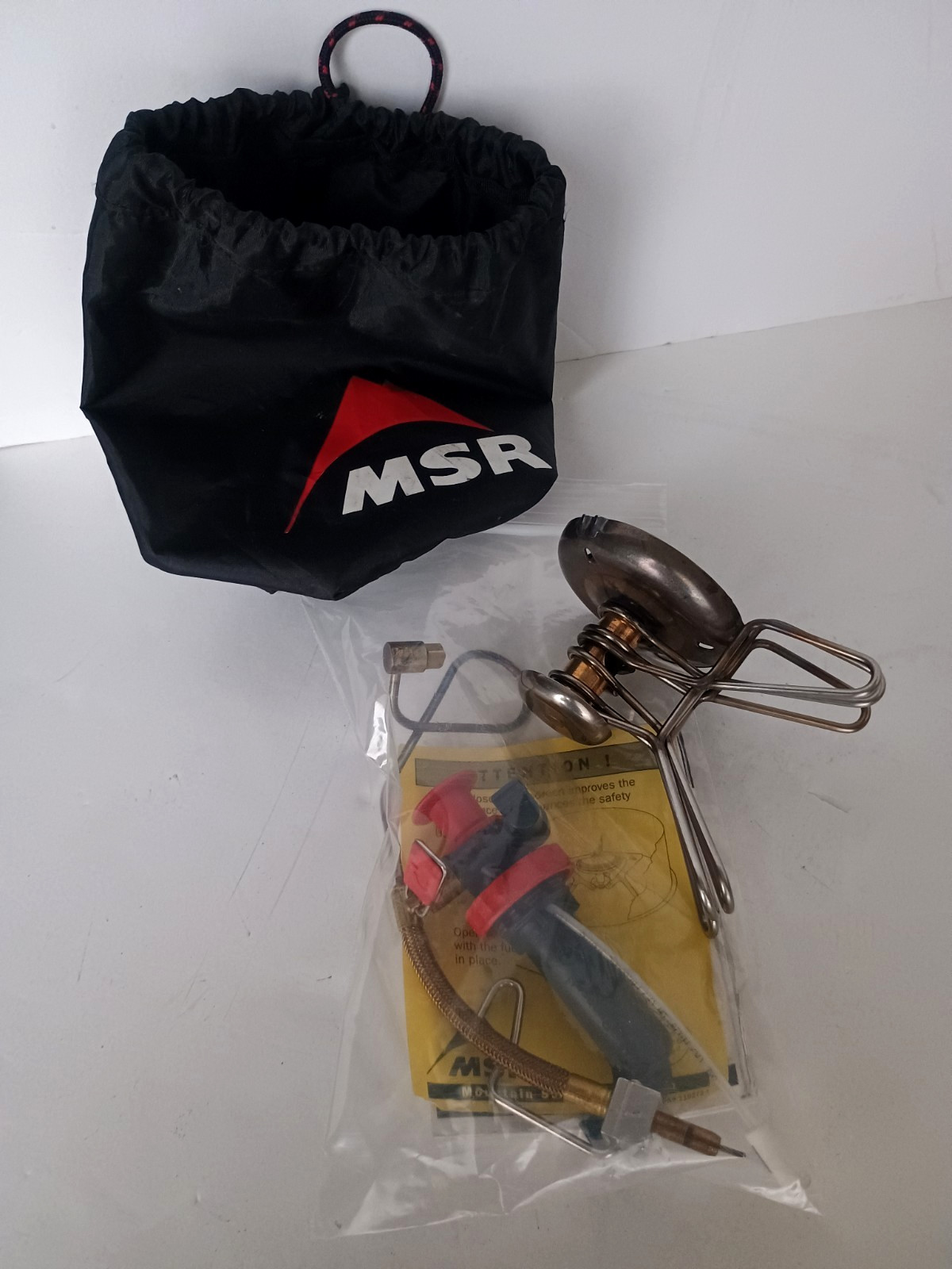 MSR WhisperLite Stove 3 Fuel Bottles Lodos Coffee Grinder Glacier Mess Kit Camp