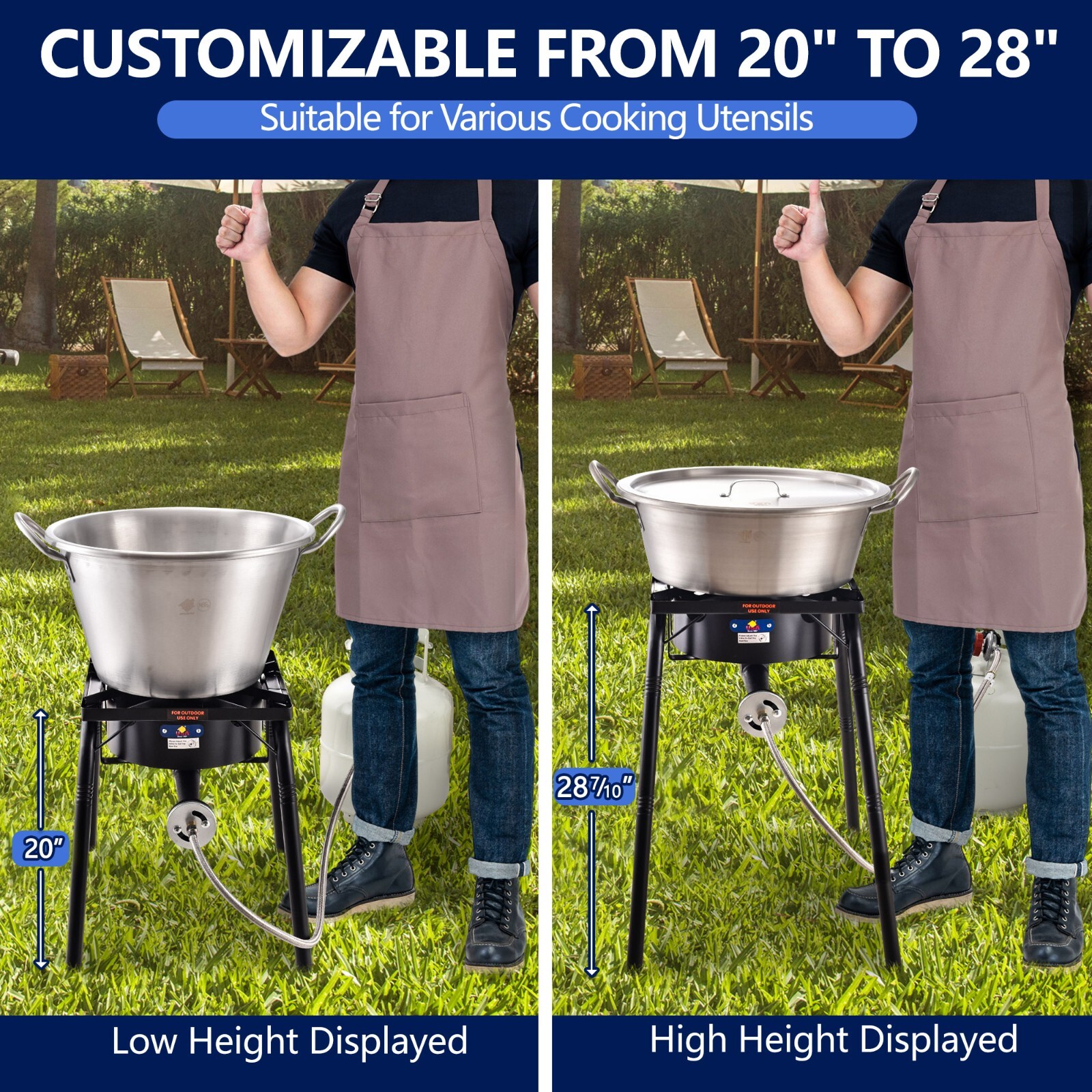 200,000 BTU. Single Burner Propane Stove Propane Burner Outdoor Camping Stove