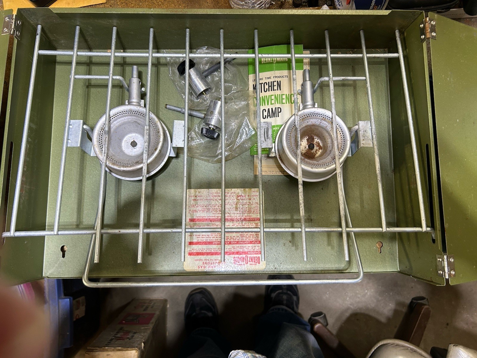 NOS NEW IN BOX Vintage Bernz-O-Matic 2 Burner Propane Stove Porta Chef TX008