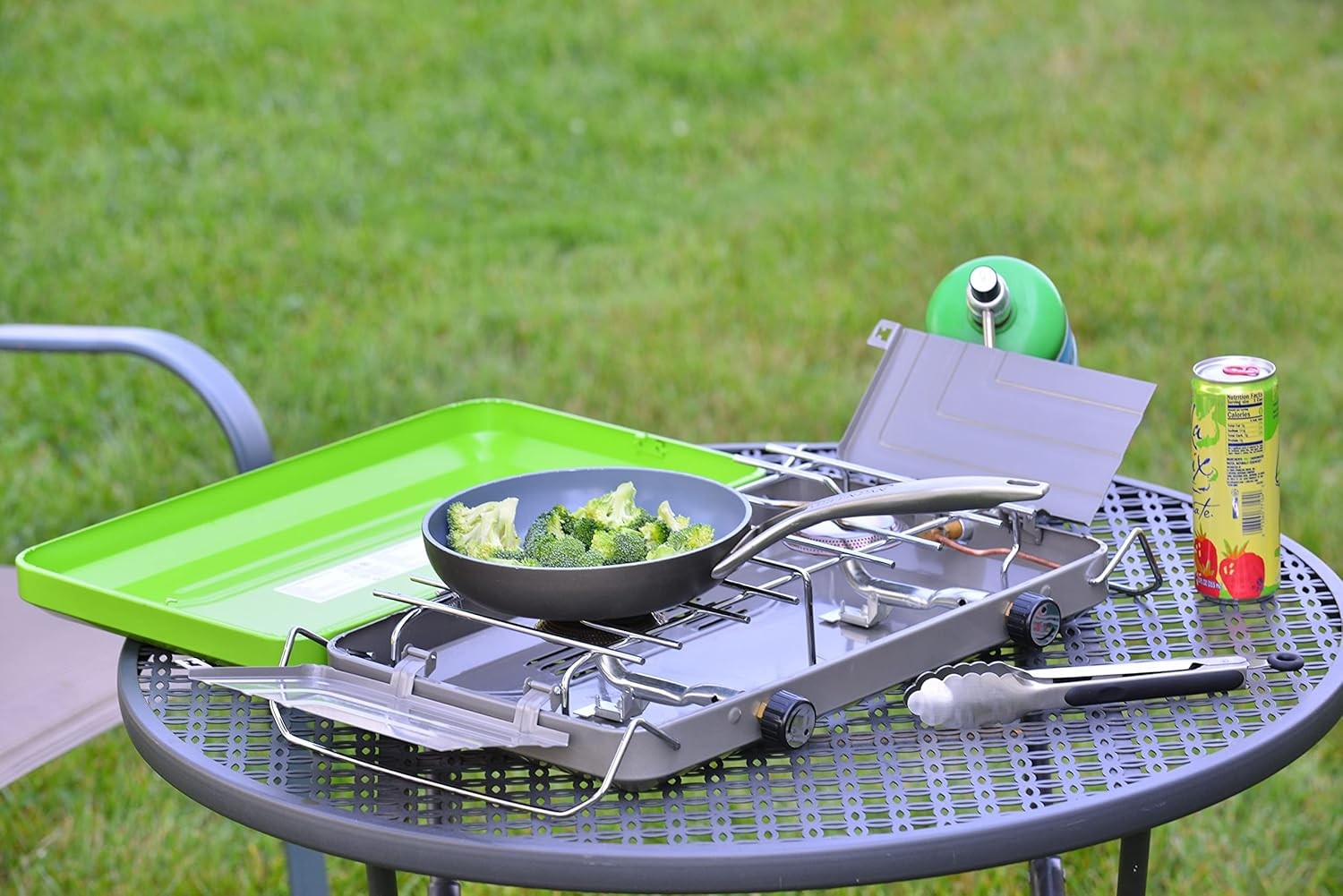 Triton 2-Burner Propane Camping Stove, Portable Camping with Adjustable Burners