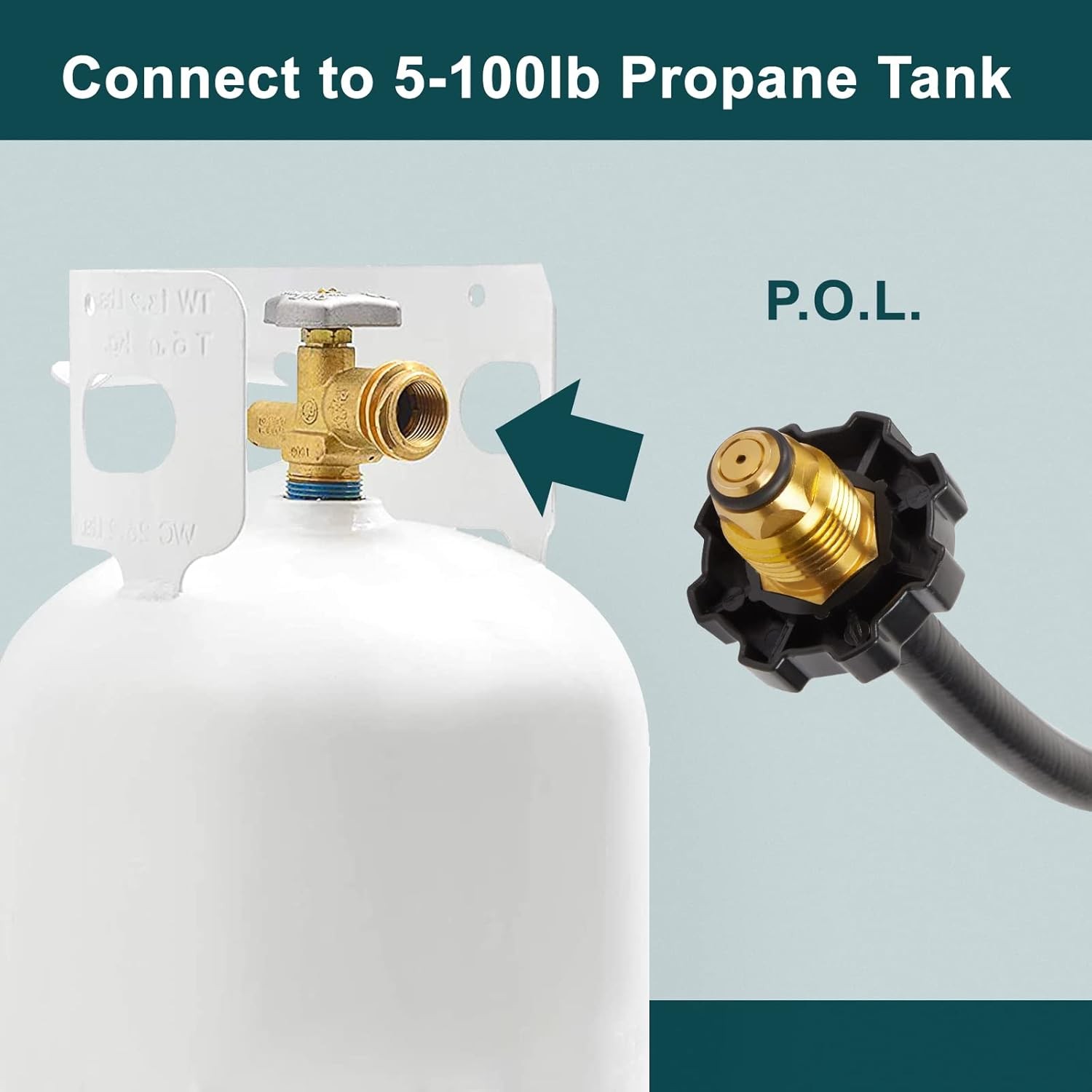 GASPRO 18-Foot Propane Hose Adapter, Compatible with Mr. Heater Buddy 18 Feet