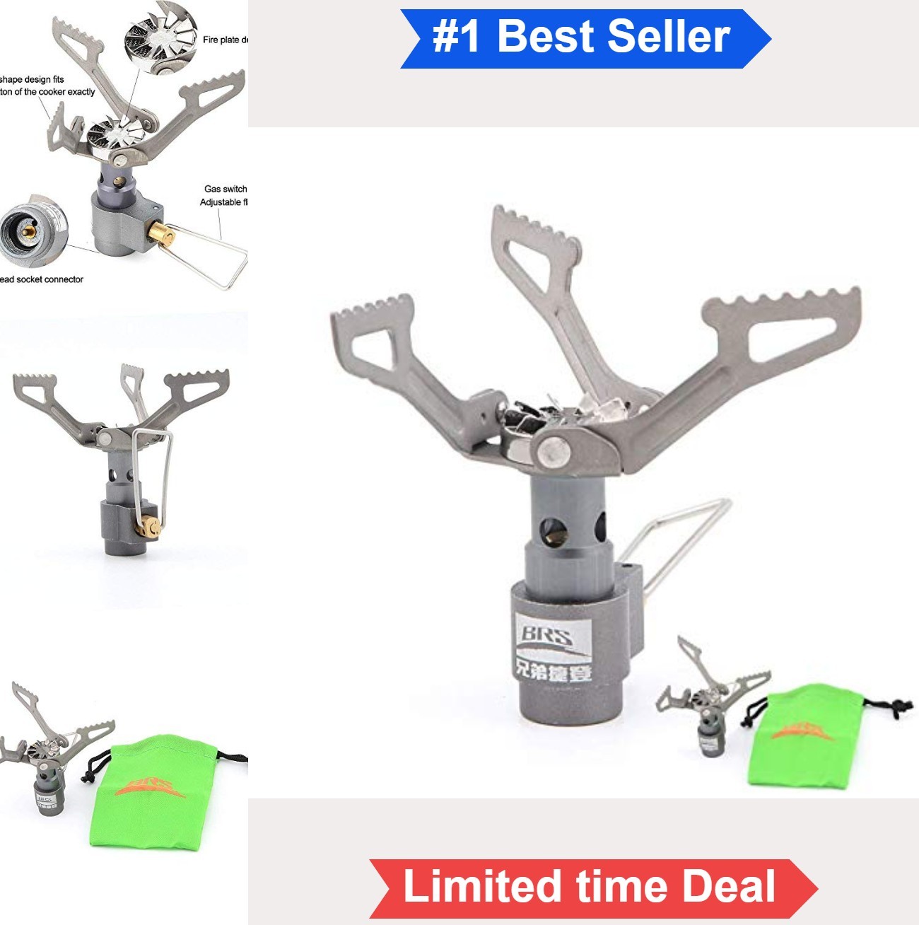 Ultralight Camping Stove 25g Titanium Alloy Portable Backpacking Burner 2700W