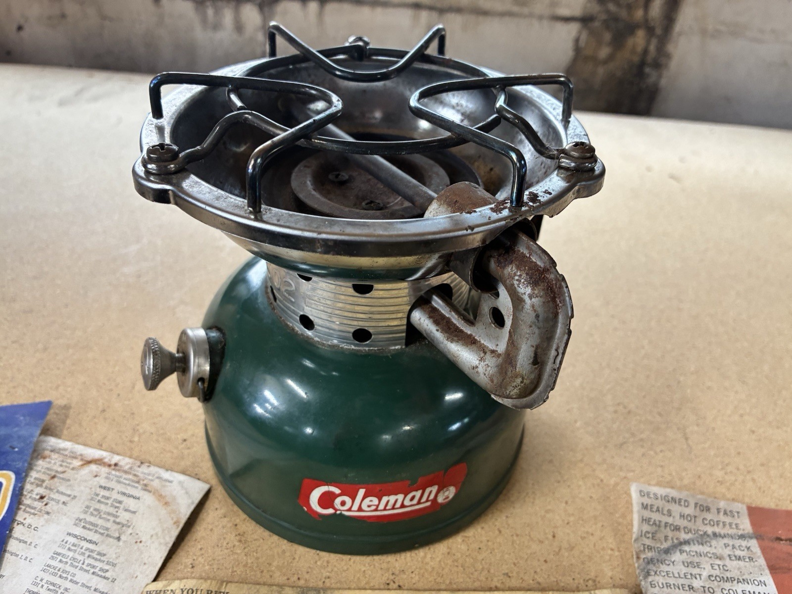 Coleman Sportster 502 Stove. Single Burner, Model 502