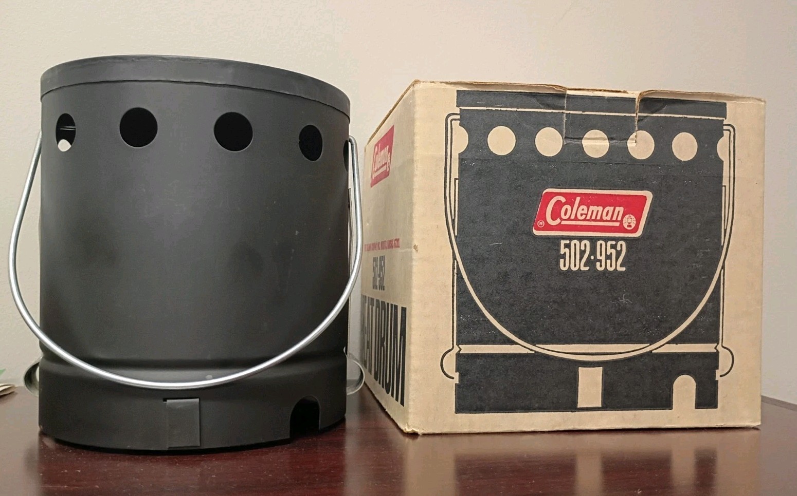 NOS Vintage Coleman Heat Drum 502 952 For Camp Stove Original Box MINTY