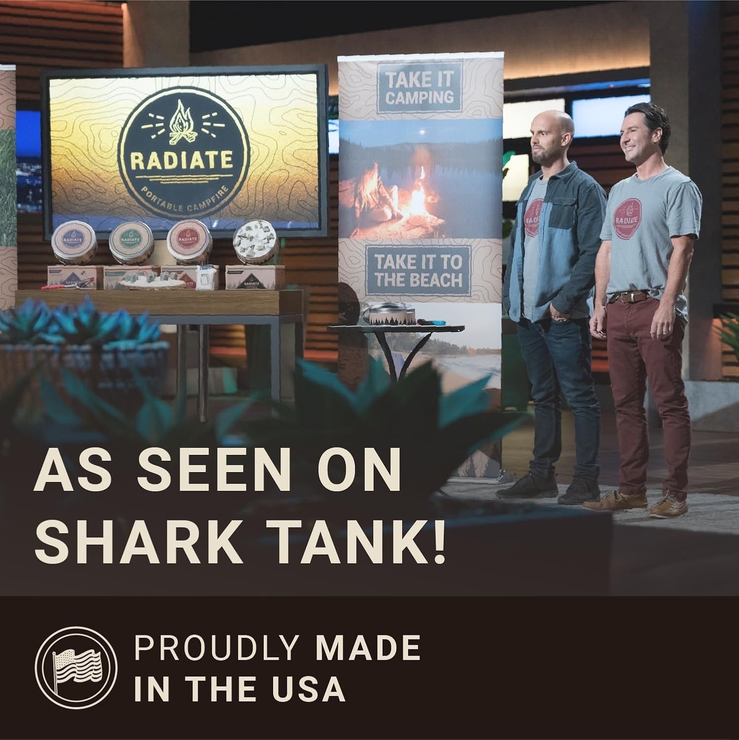 Radiate XL 8″ Portable Campfire As Seen On Shark Tank Up to 2 Hours of Burn Time