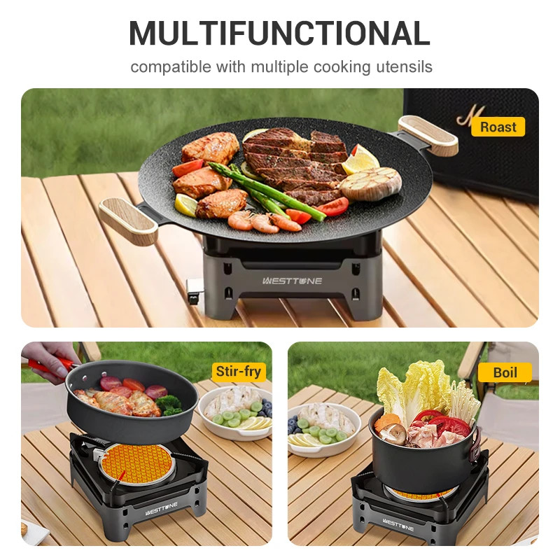 WESTTUNE Outdoor Infrared Combustion Stove Portable Cooking Burner 3600W Gas Sto