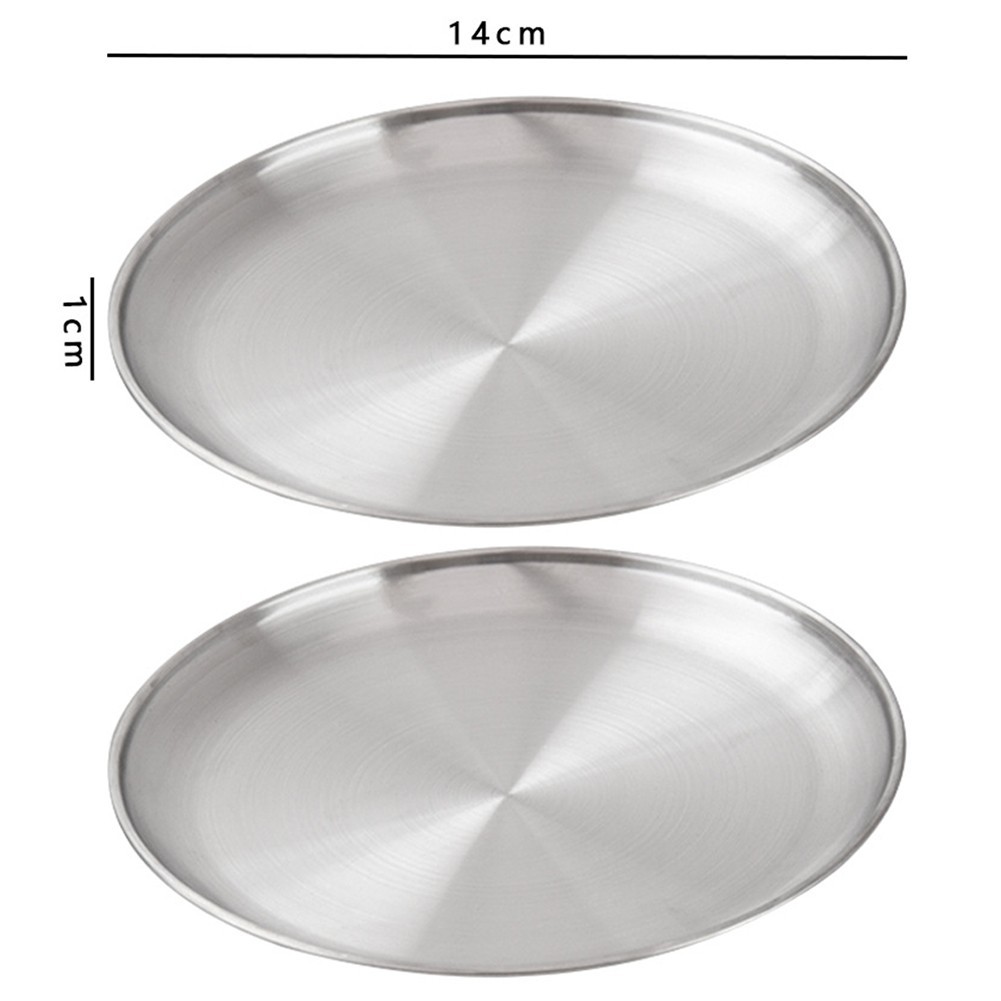 2pcs Stainless Steel For Camping Plates for Outdoor Kitchen and Picnics