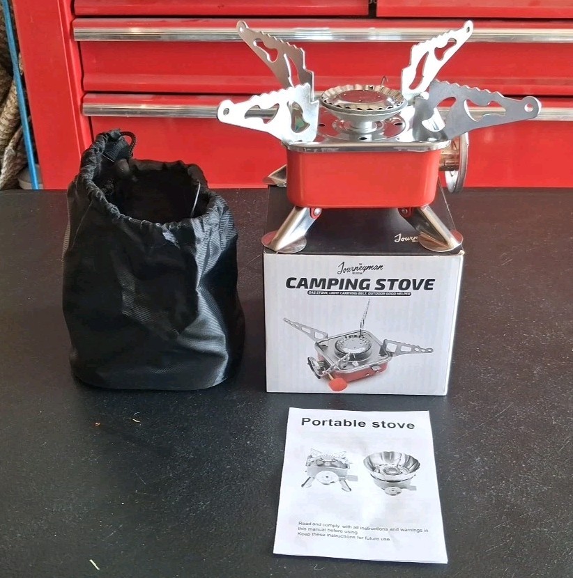 Journeyman Portable Camping Gas Stove Butane Cooking Equipment w/Storage Bag