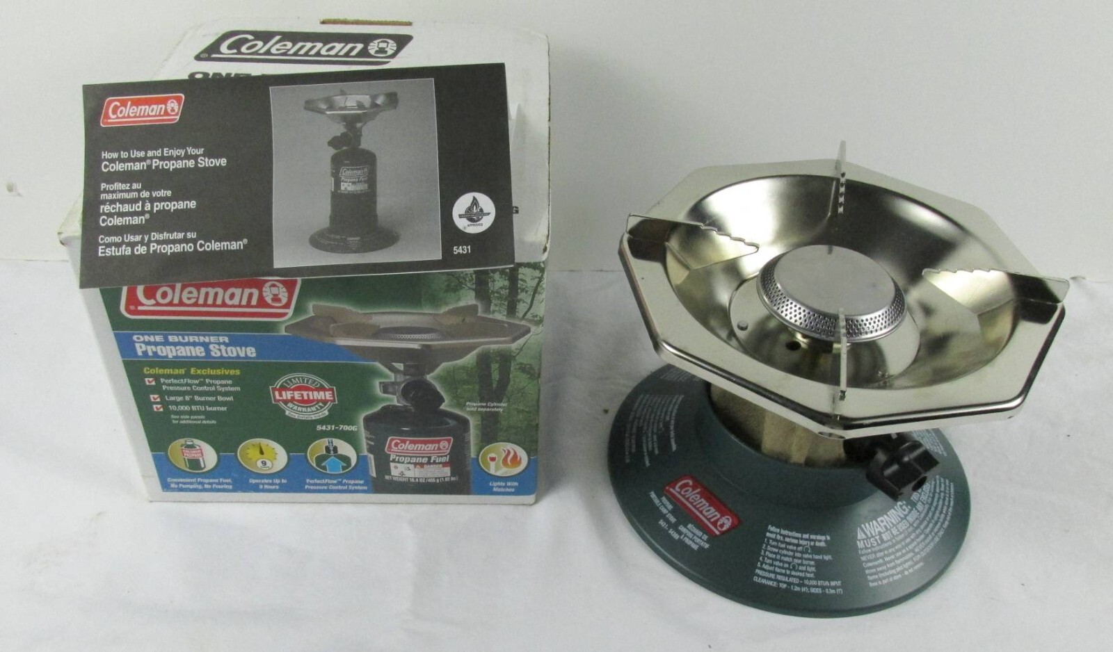 Vintage Coleman PerfectFlow Portable One Burner Propane 5431 700G Camping Stove